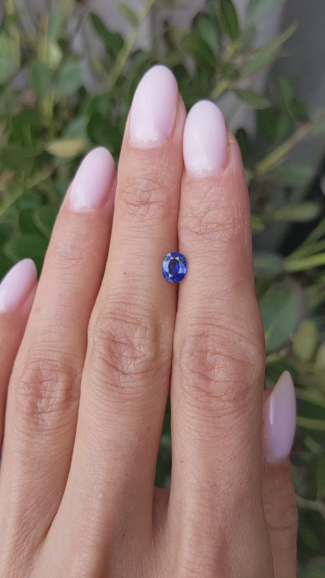 0.66 Ct. Blue Sapphire from Ceylon (Sri Lanka) Size Video