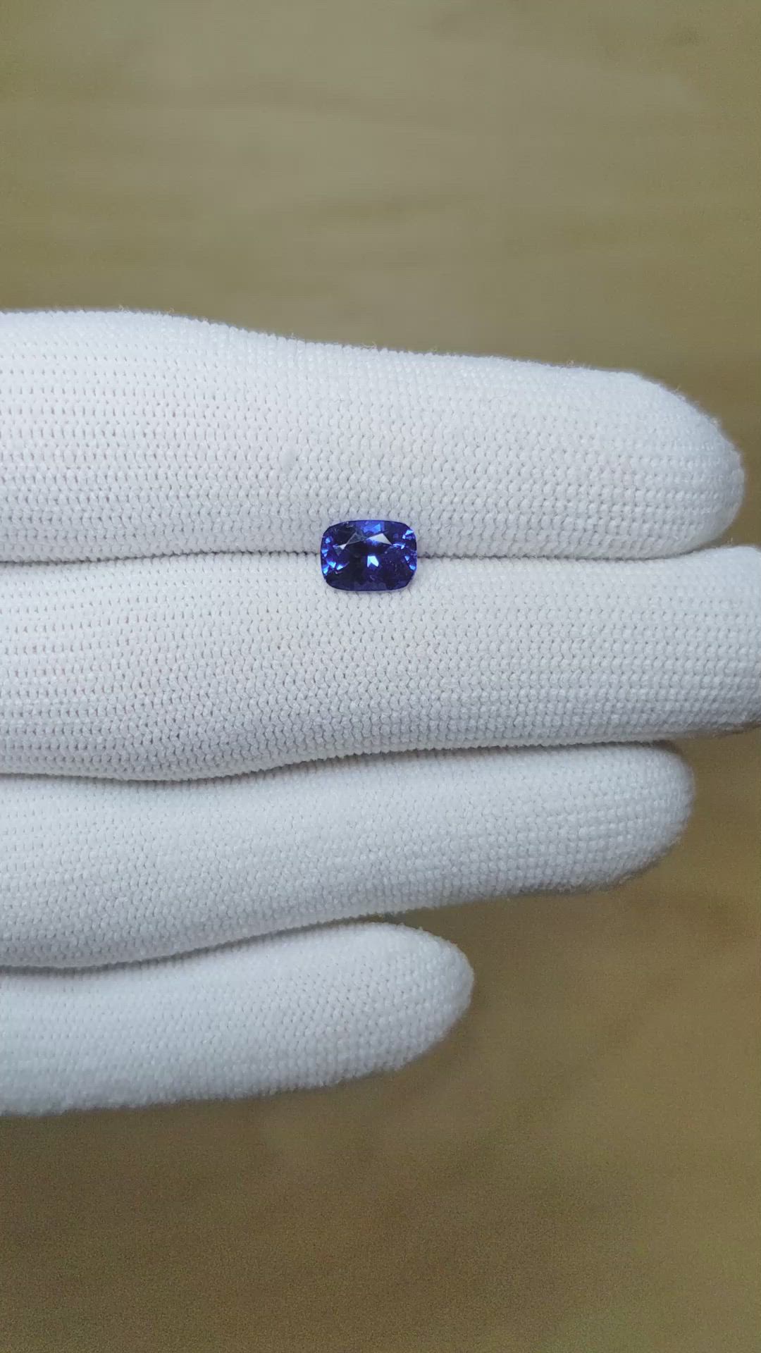 1.20 Ct. Blue Sapphire from Ceylon (Sri Lanka) Size Video