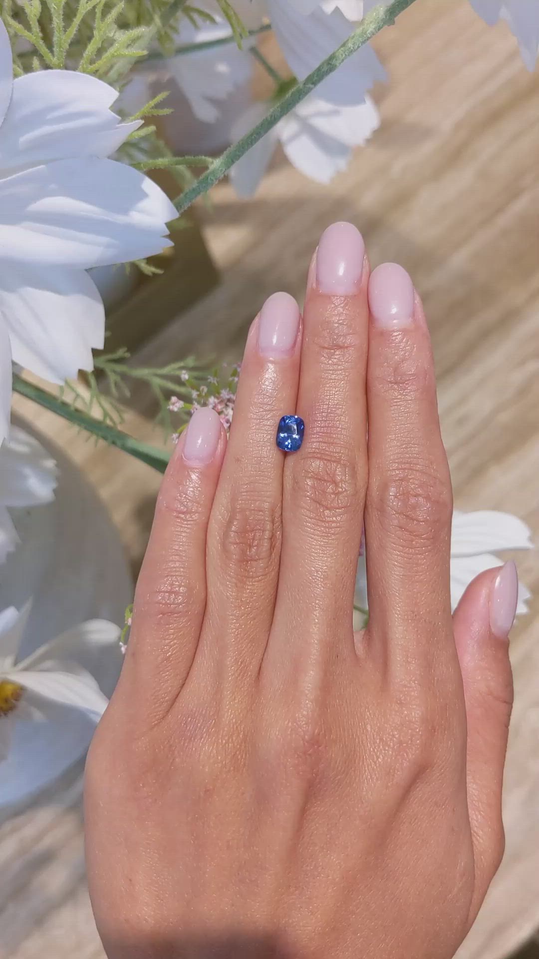1.20 Ct. Blue Sapphire from Ceylon (Sri Lanka) Size Video