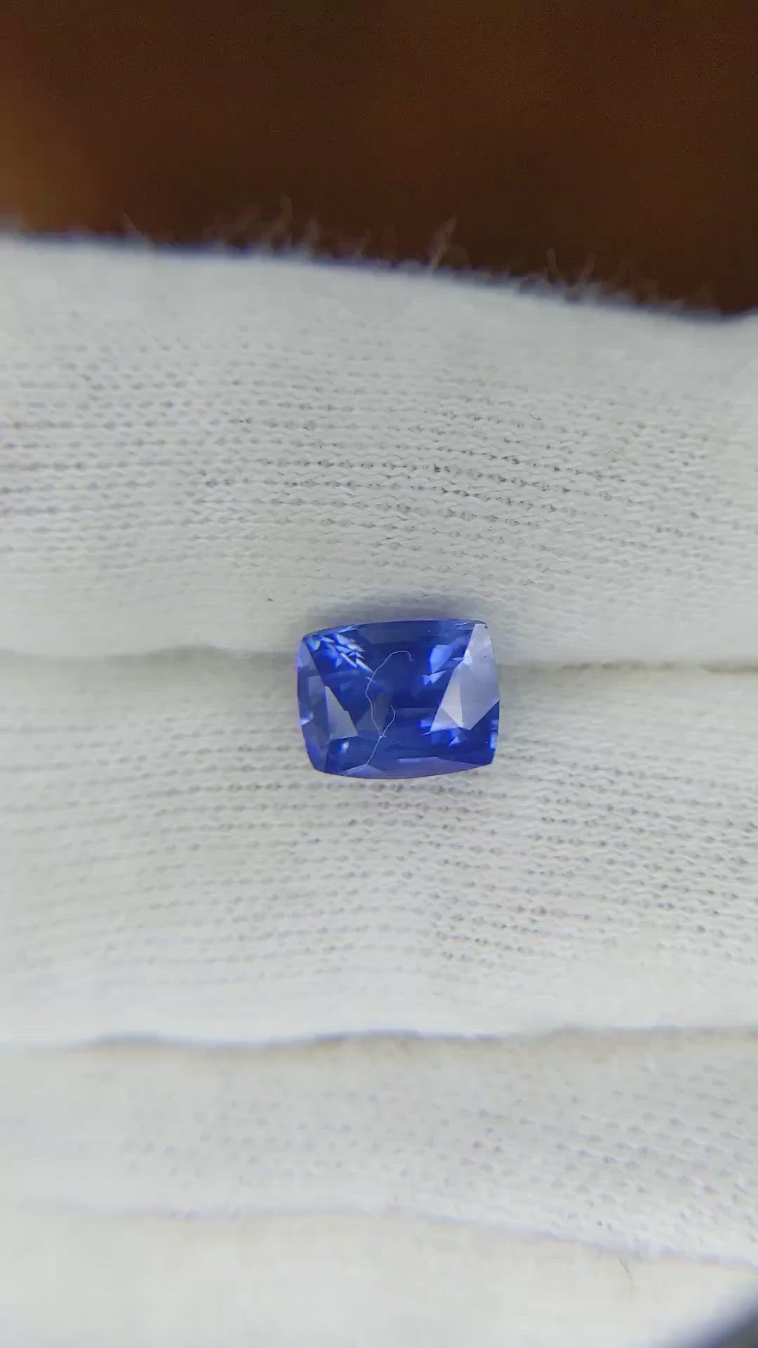 2.37 Ct. Blue Sapphire from Ceylon (Sri Lanka) Size Video