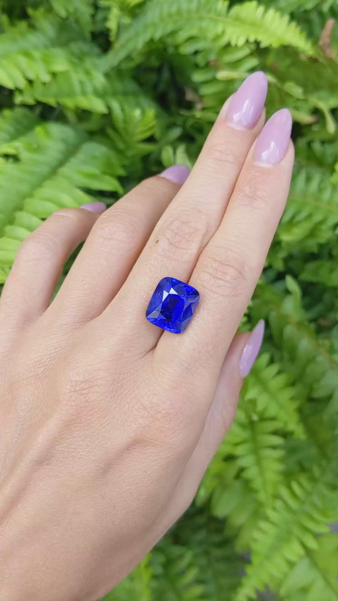12.94 Ct. Blue Sapphire from Ceylon (Sri Lanka) Size Video
