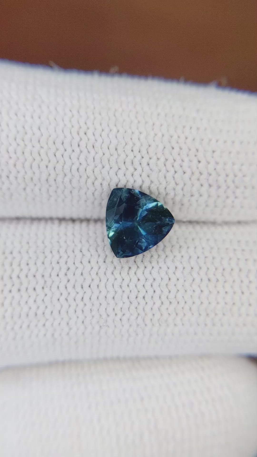 1.69 Ct. Greenish Blue Sapphire from Montana Size Video