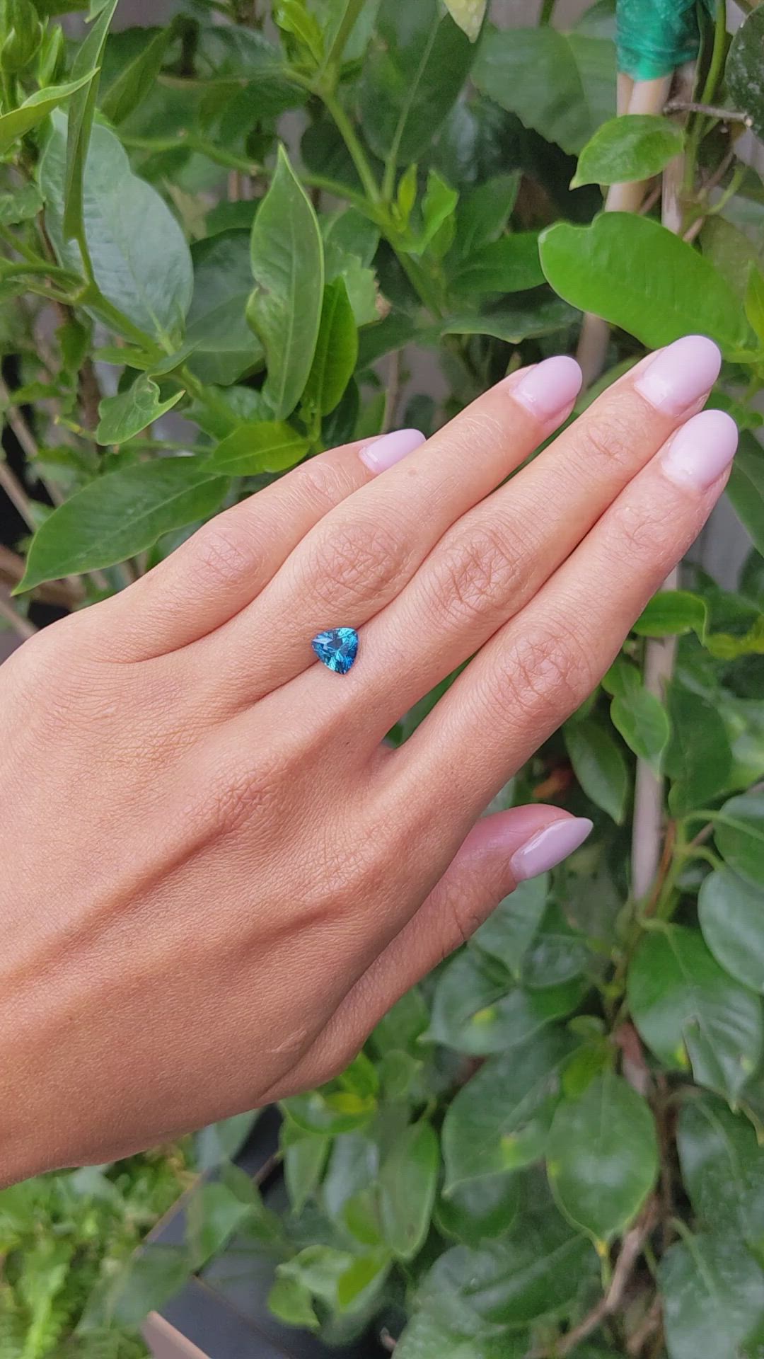 1.69 Ct. Greenish Blue Sapphire from Montana Size Video