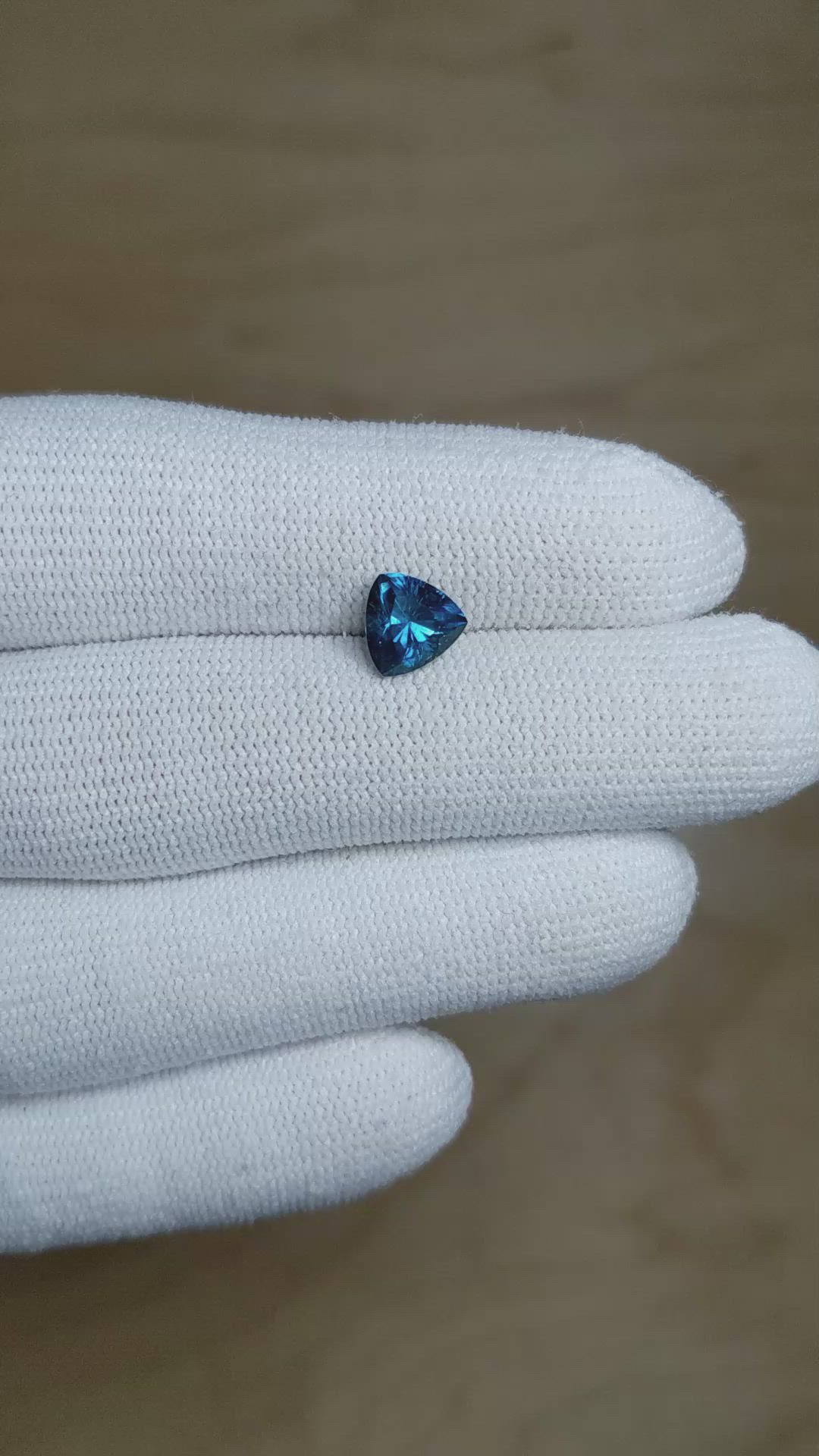 1.69 Ct. Greenish Blue Sapphire from Montana Size Video