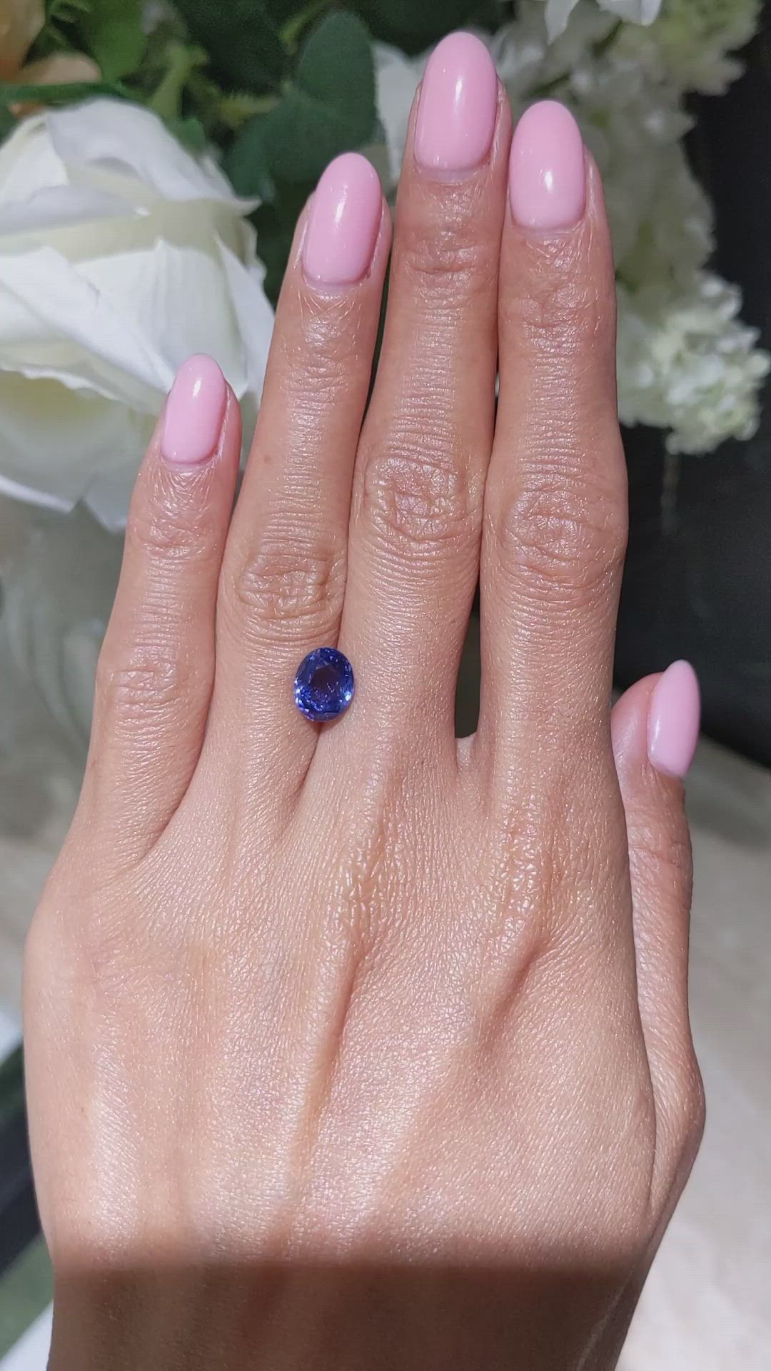 3.30 Ct. Blue Sapphire from Ceylon (Sri Lanka) Size Video
