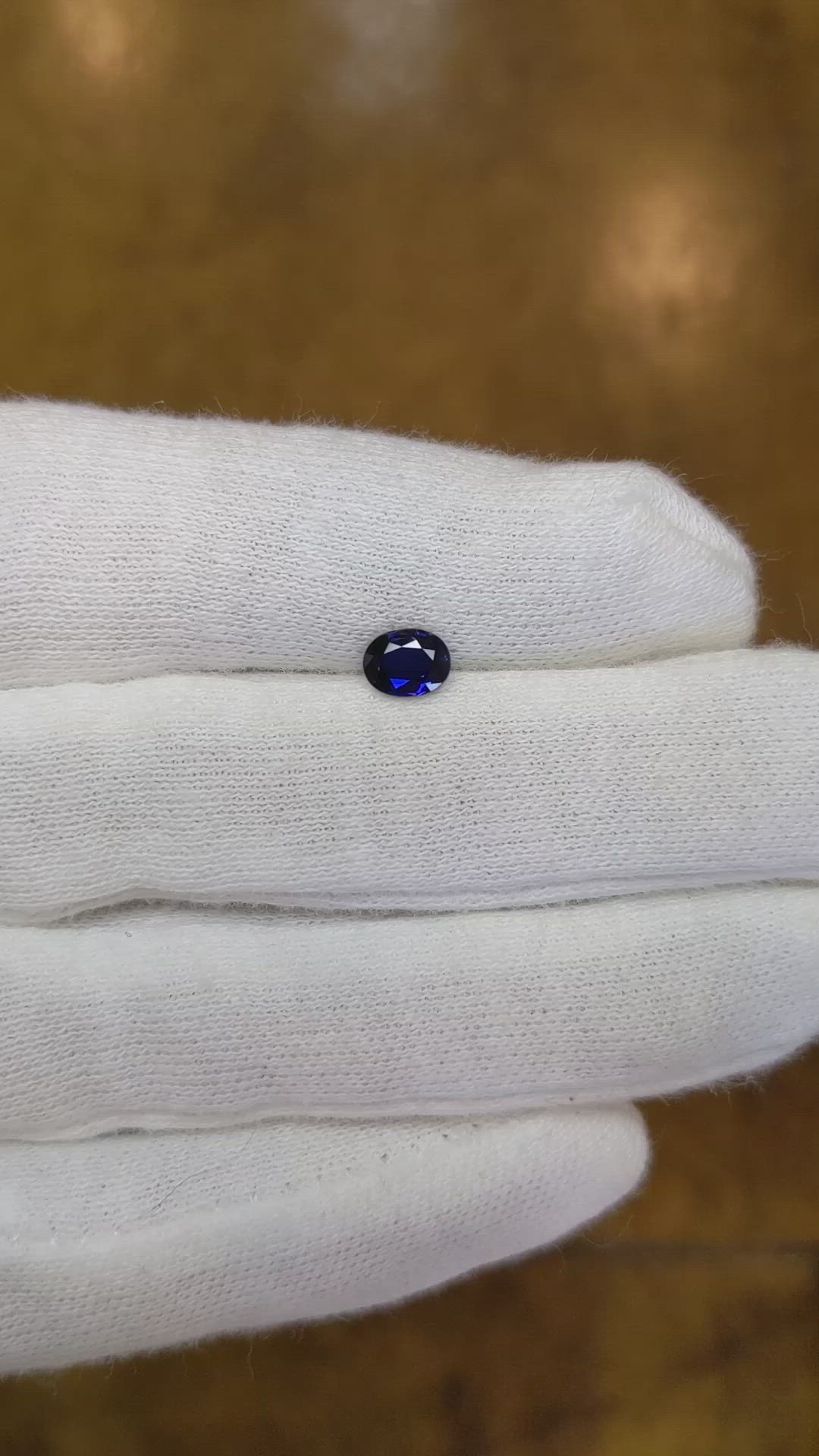 0.58 Ct. Blue Sapphire from Ceylon (Sri Lanka) Size Video
