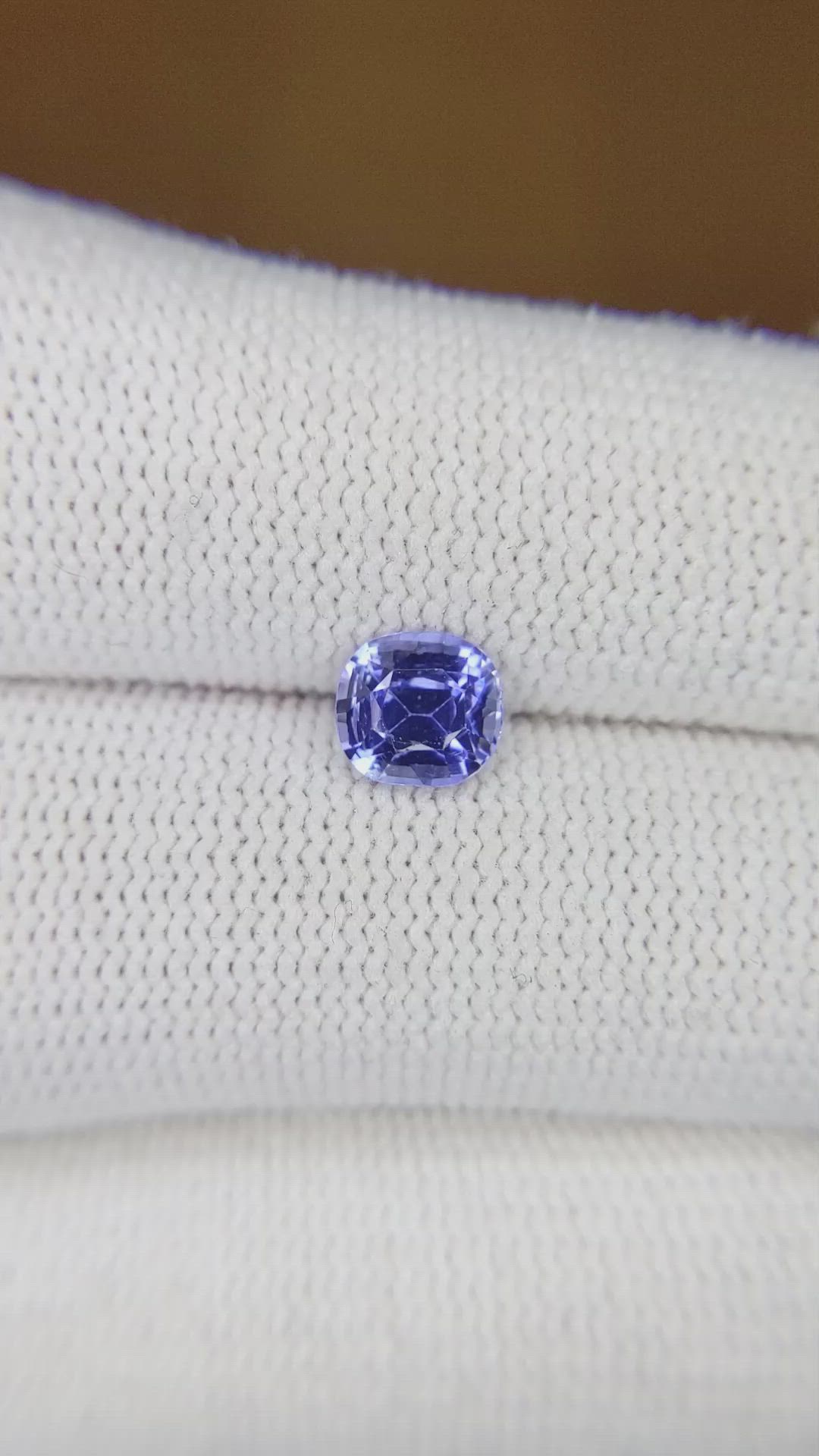 1.15 Ct. Blue Sapphire from Ceylon (Sri Lanka) Size Video