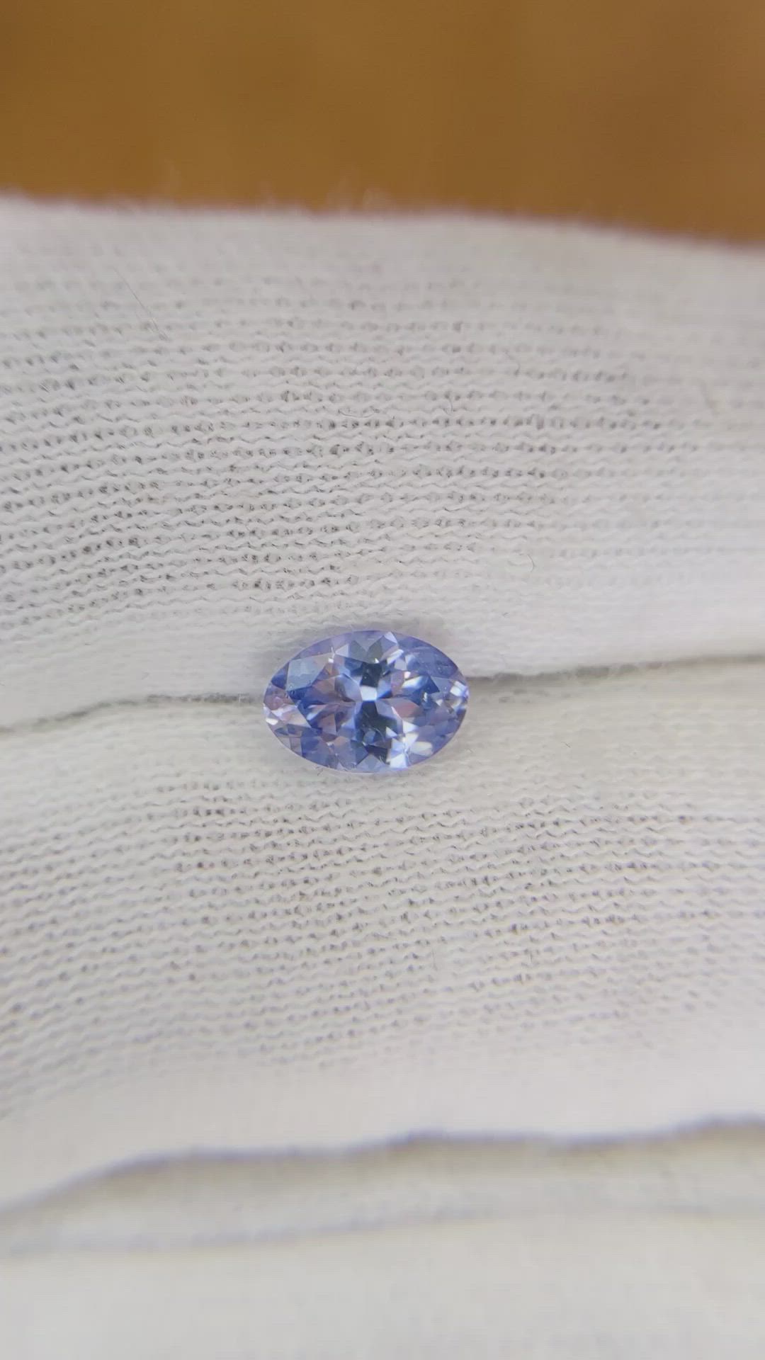 0.79 Ct. Blue Sapphire from Ceylon (Sri Lanka) Size Video
