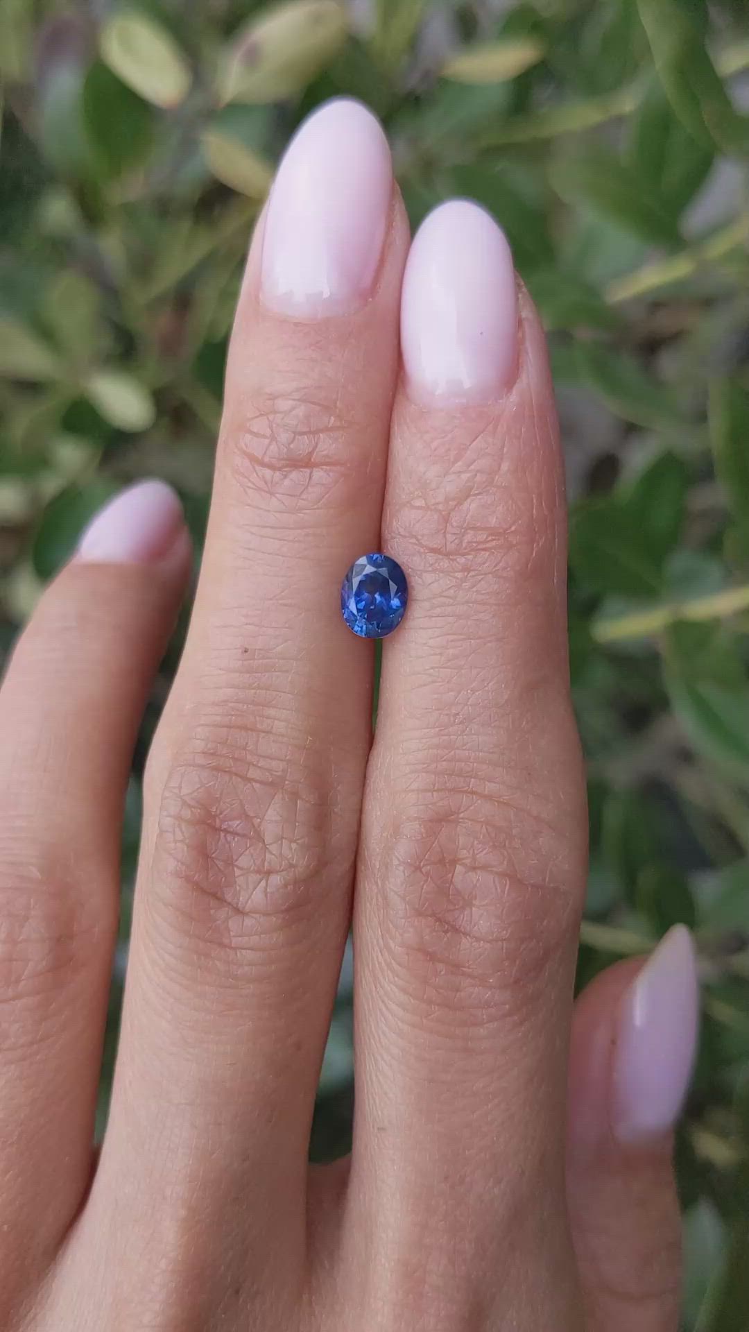 0.87 Ct. Blue Sapphire from Ceylon (Sri Lanka) Size Video
