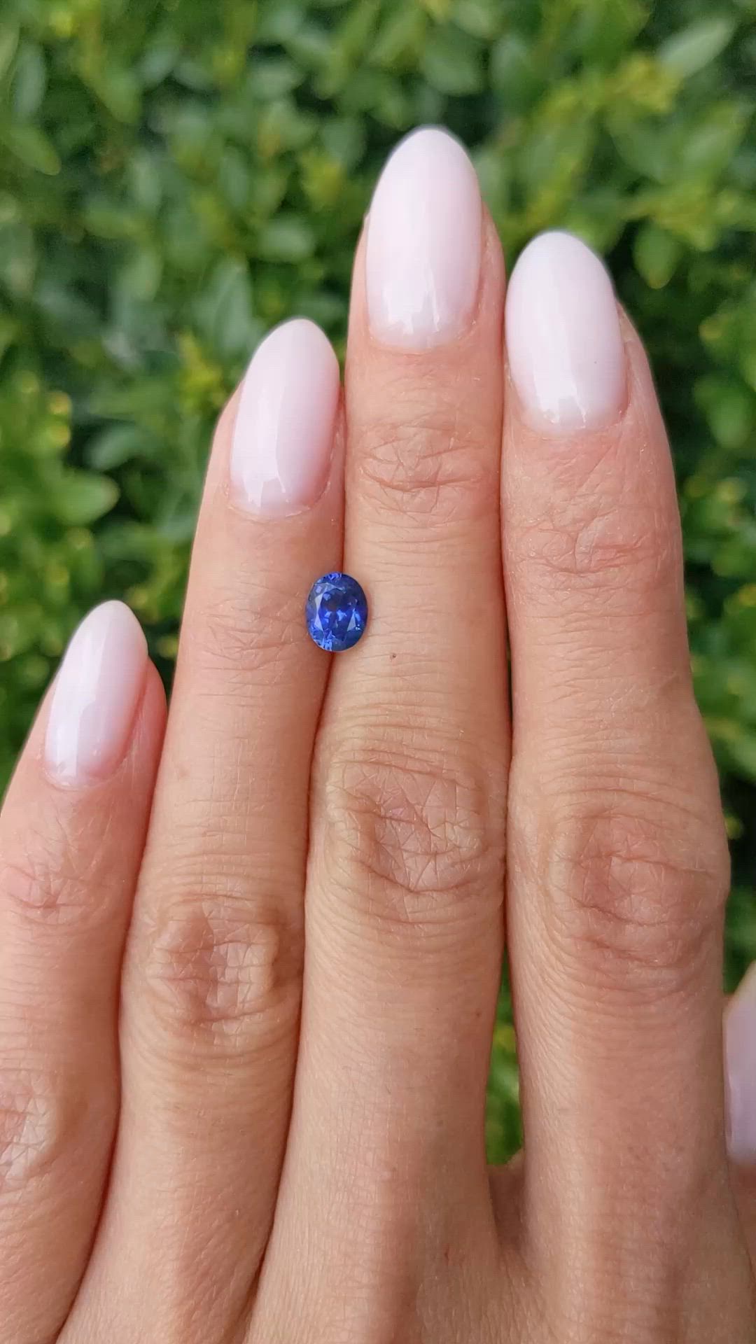 0.87 Ct. Blue Sapphire from Ceylon (Sri Lanka) Size Video