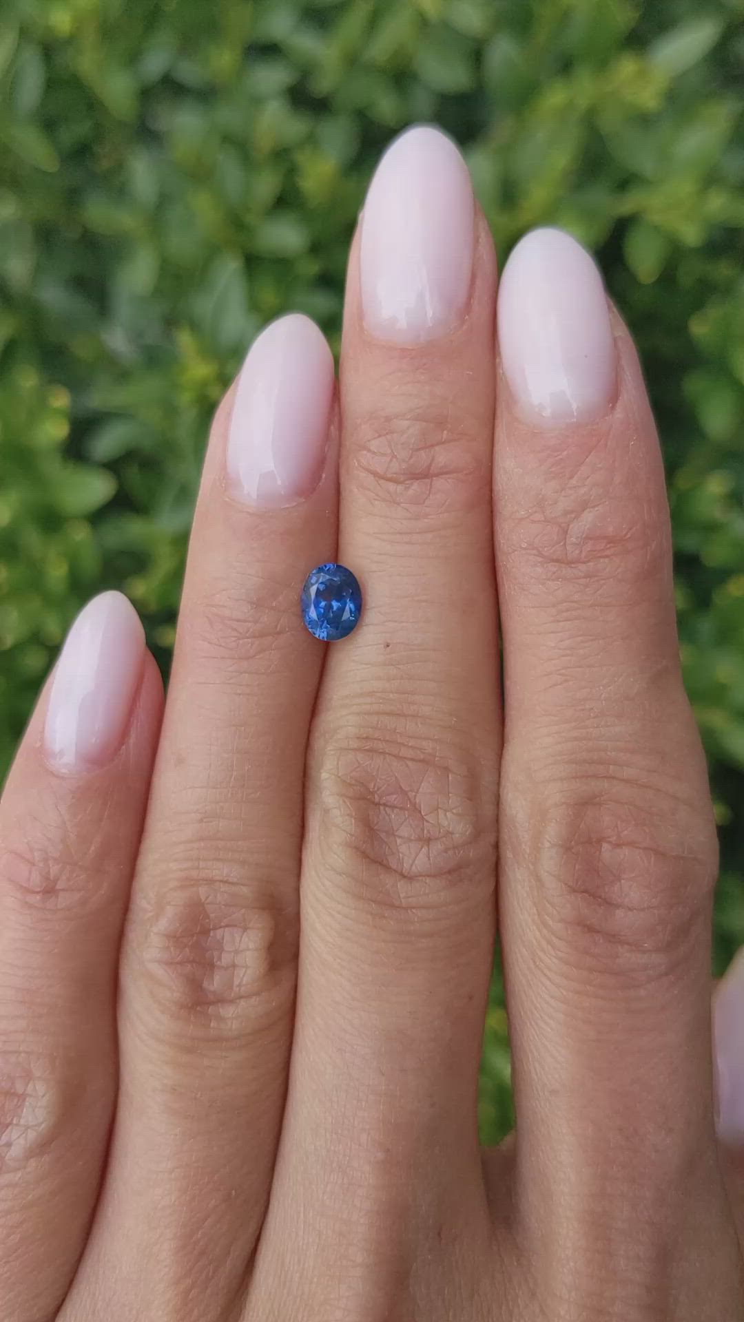 0.87 Ct. Blue Sapphire from Ceylon (Sri Lanka) Size Video