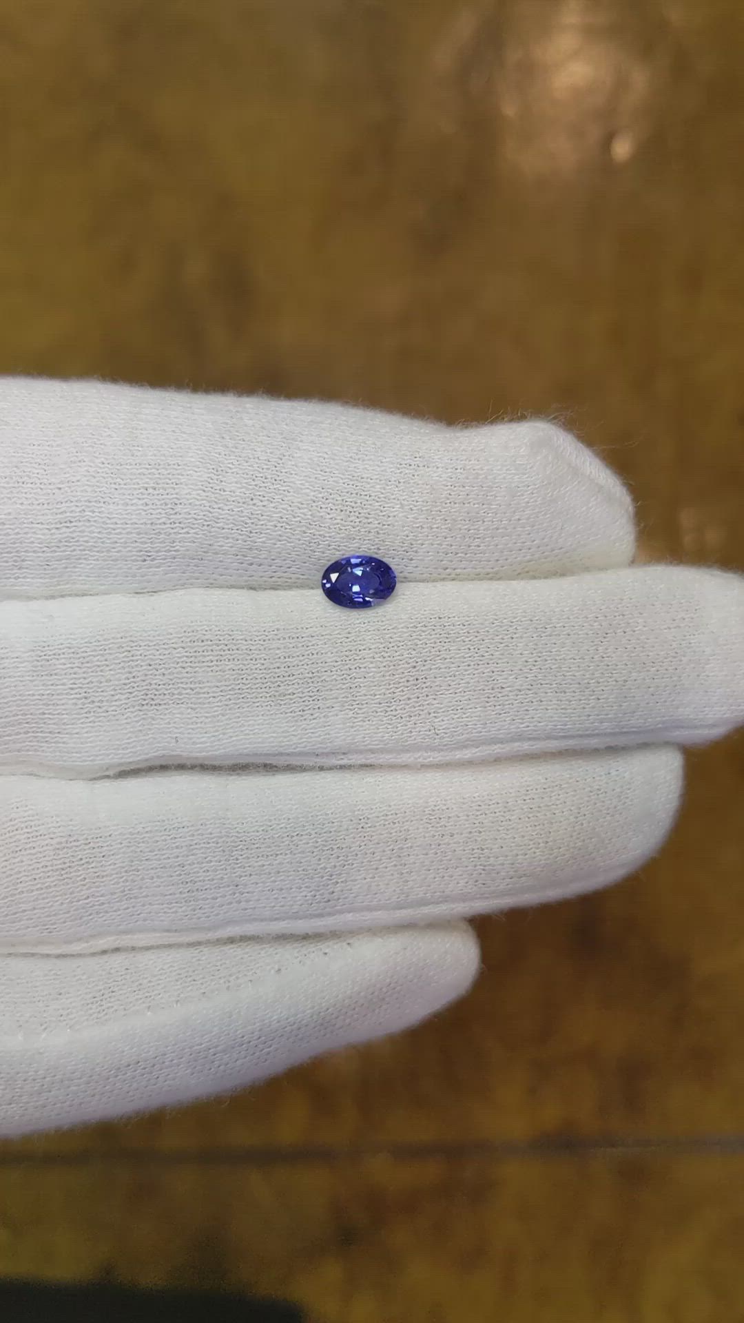 0.63 Ct. Blue Sapphire from Ceylon (Sri Lanka) Size Video