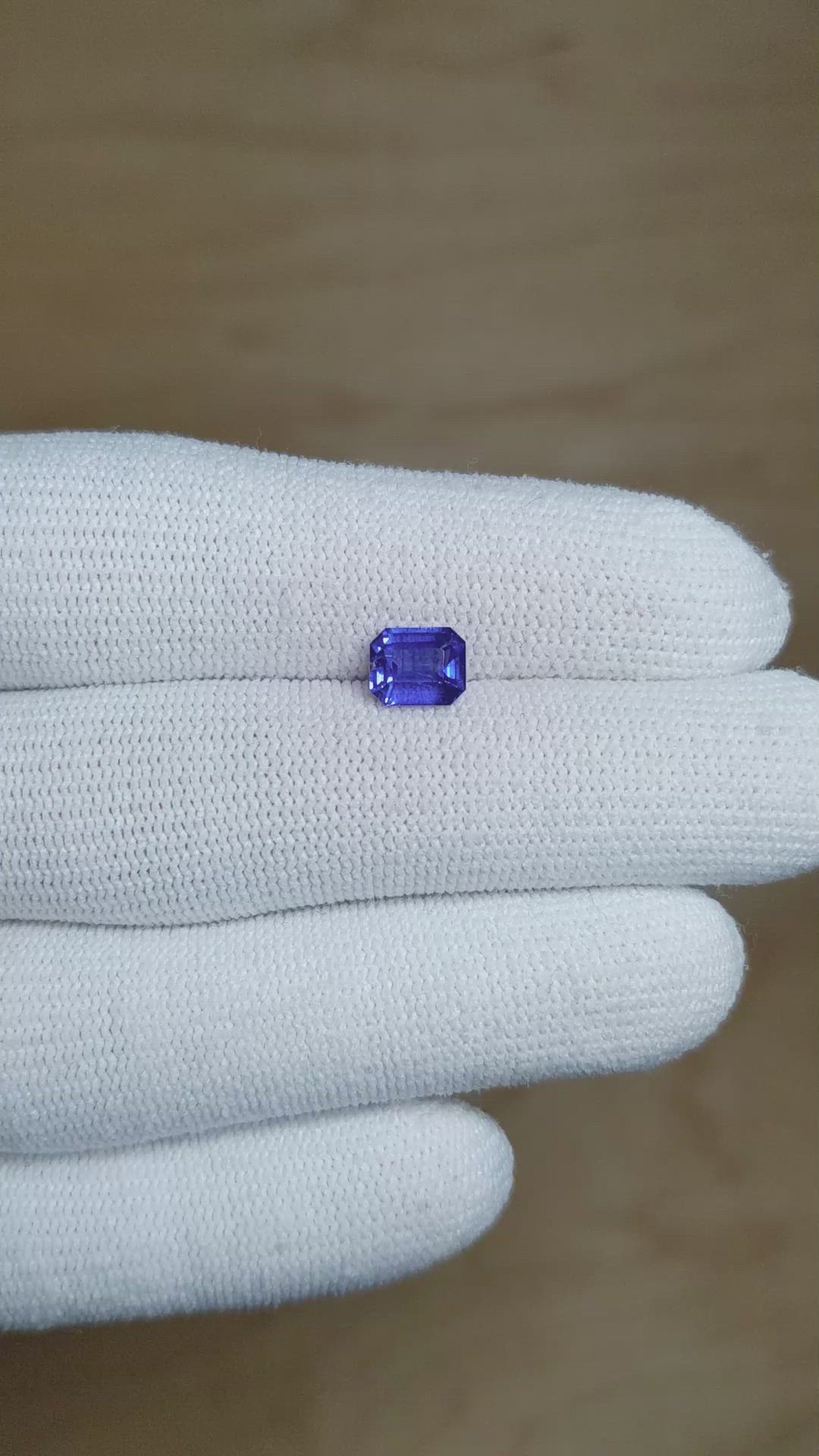 1.26 Ct. Blue Sapphire from Ceylon (Sri Lanka) Size Video