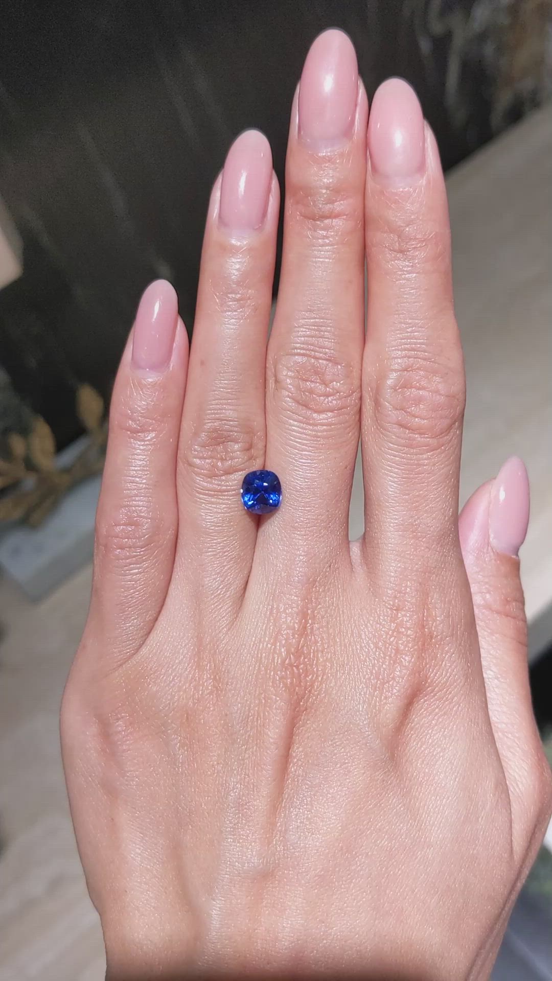 2.53 Ct. Blue Sapphire from Ceylon (Sri Lanka) Size Video
