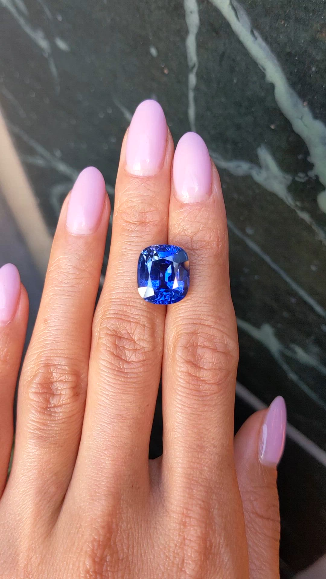 12.04 Ct. Blue Sapphire from Ceylon (Sri Lanka) Size Video