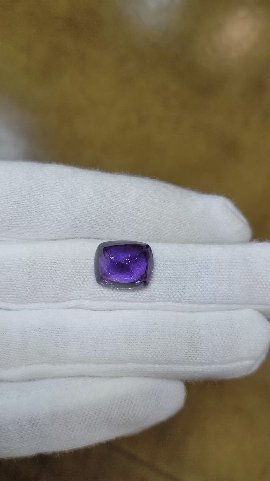 7.89 Ct. Purple Cabochon Sapphire from Ceylon (Sri Lanka) Size Video