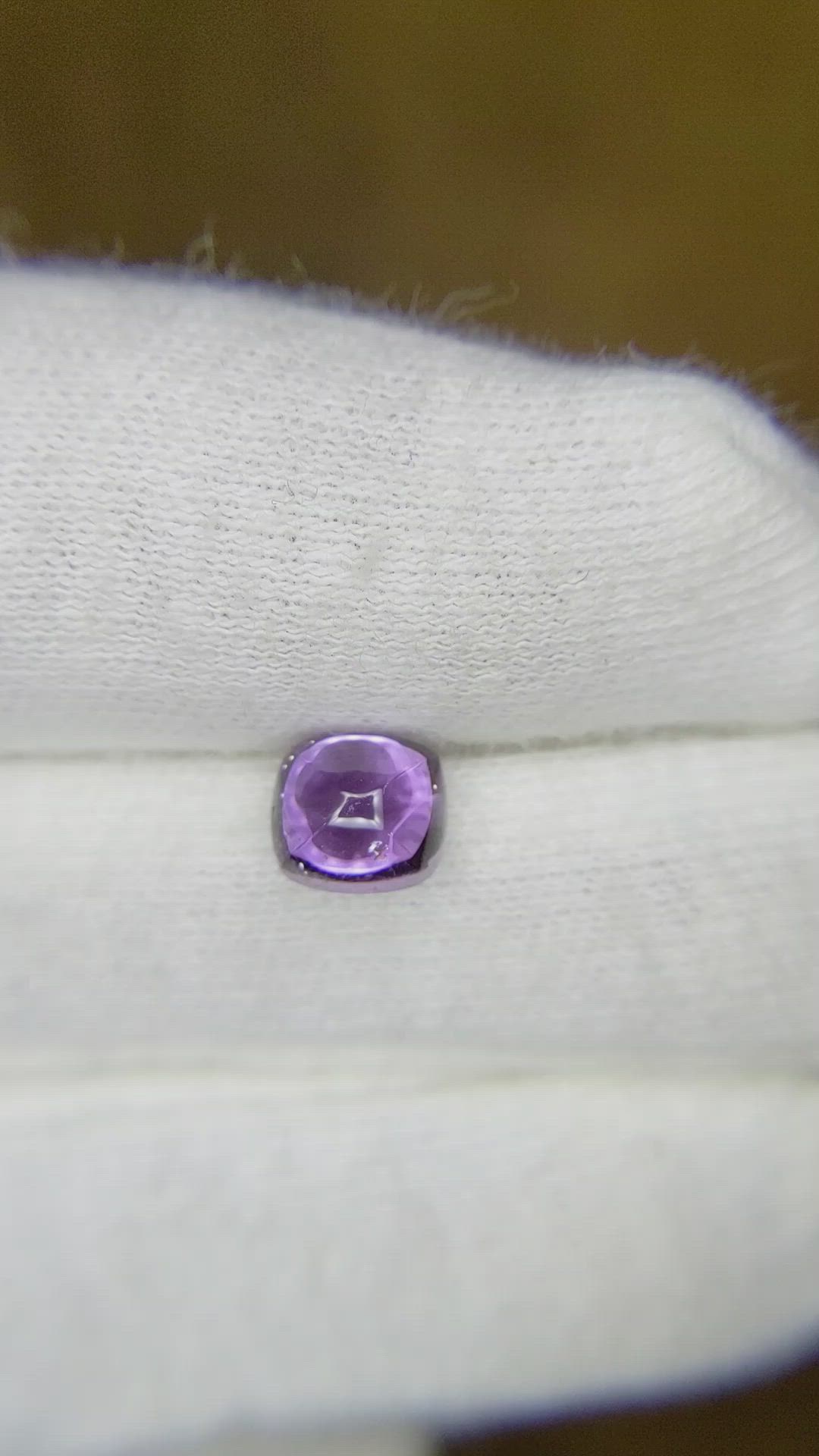 2.06 Ct. Violet Cabochon Sapphire from Ceylon (Sri Lanka) Size Video