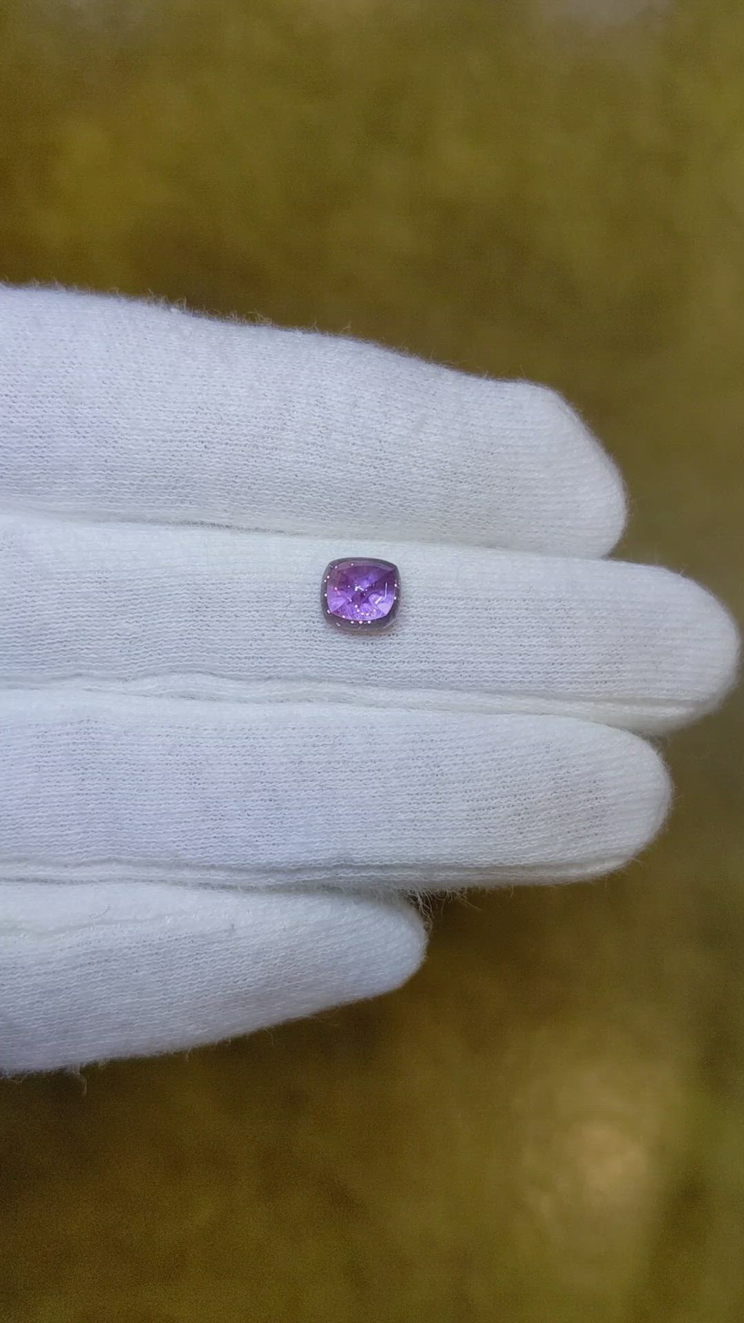 2.06 Ct. Violet Cabochon Sapphire from Ceylon (Sri Lanka) Size Video