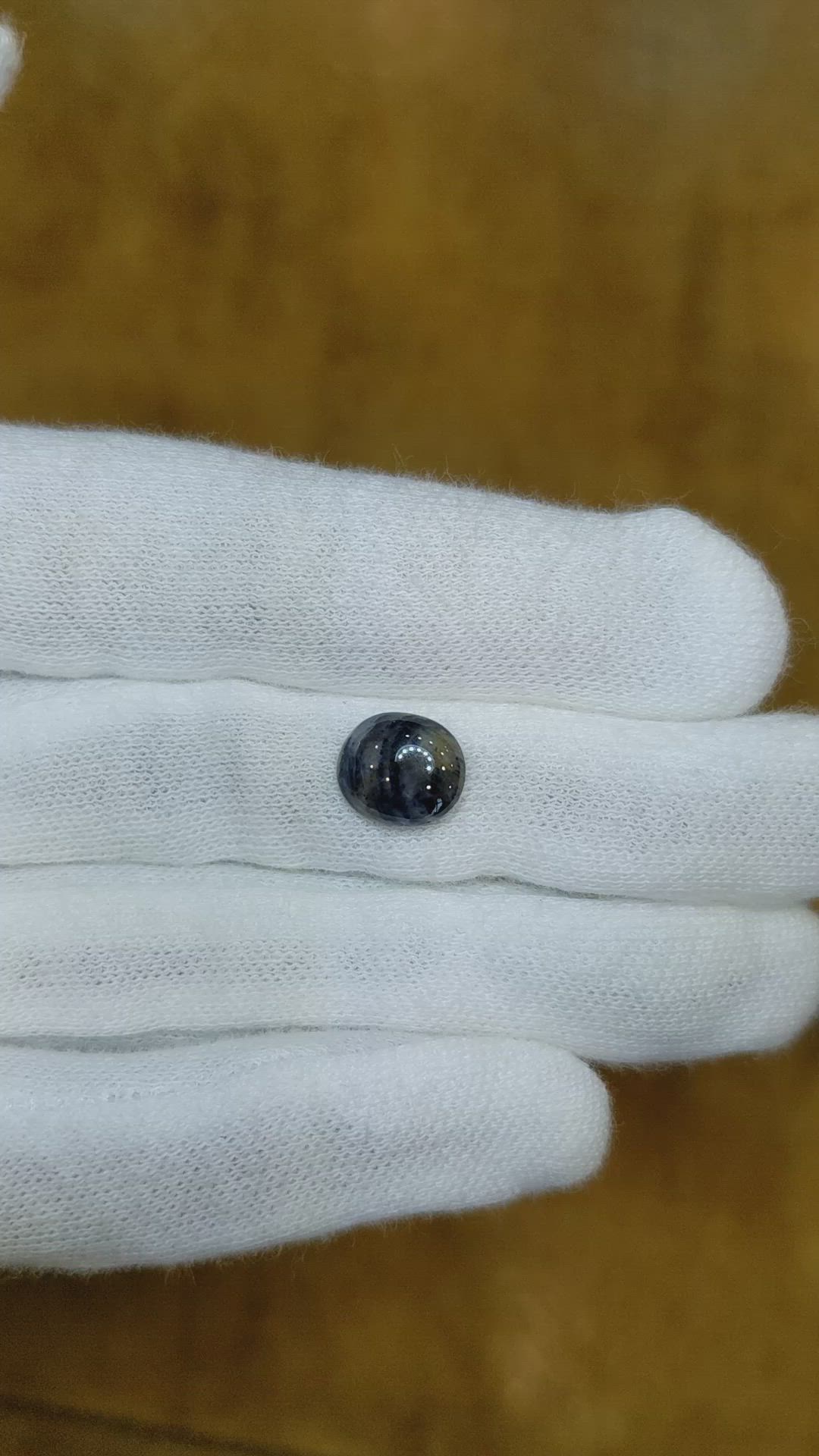 3.55 Ct. Bi Color Cabochon Sapphire from Burma (Myanmar) Size Video