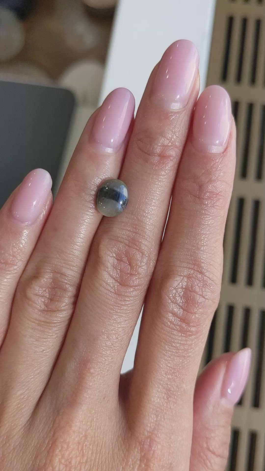 2.40 Ct. Bi Color Cabochon Sapphire from Burma (Myanmar) Size Video