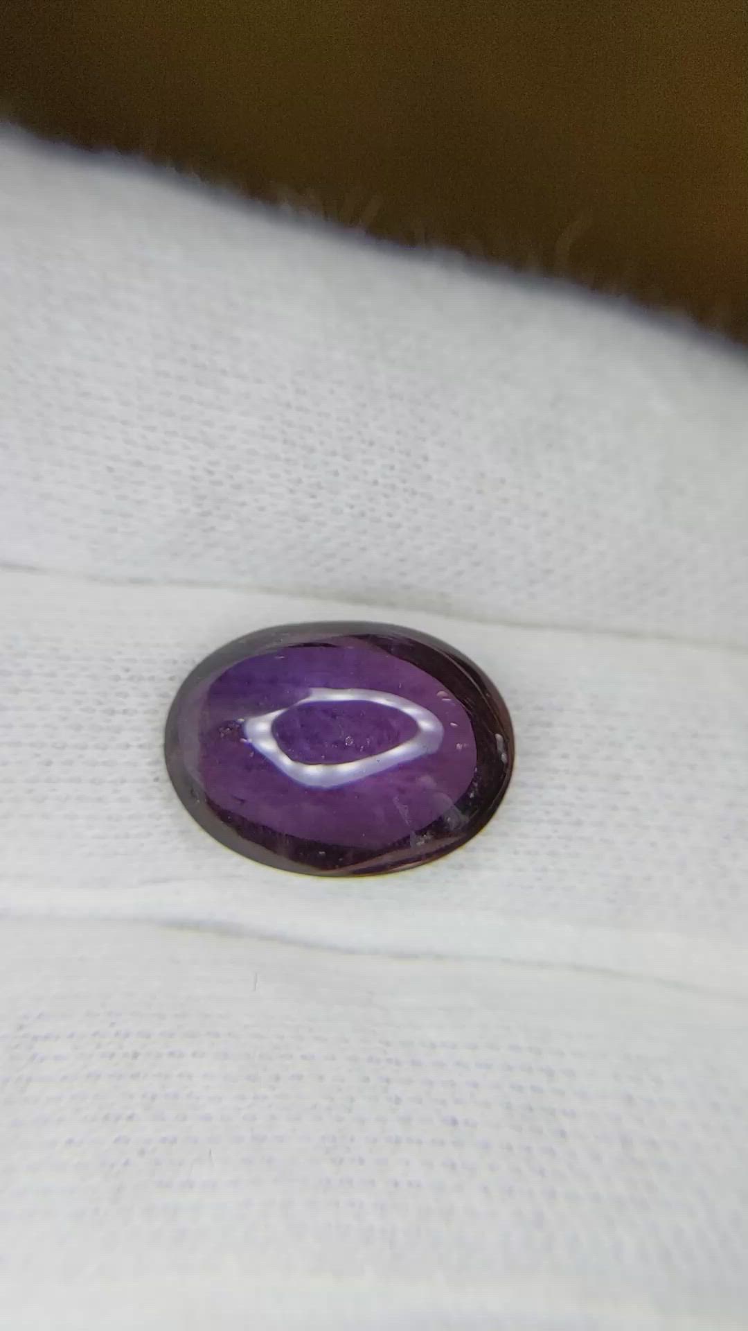 7.01 Ct. Purple Cabochon Sapphire from Ceylon (Sri Lanka) Size Video