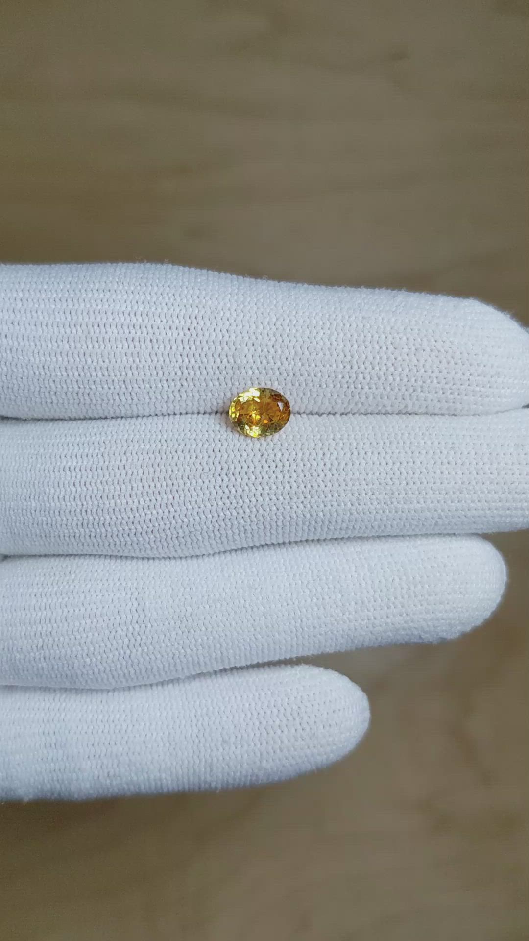 1.22 Ct. Bi Color Sapphire from Ceylon (Sri Lanka) Size Video