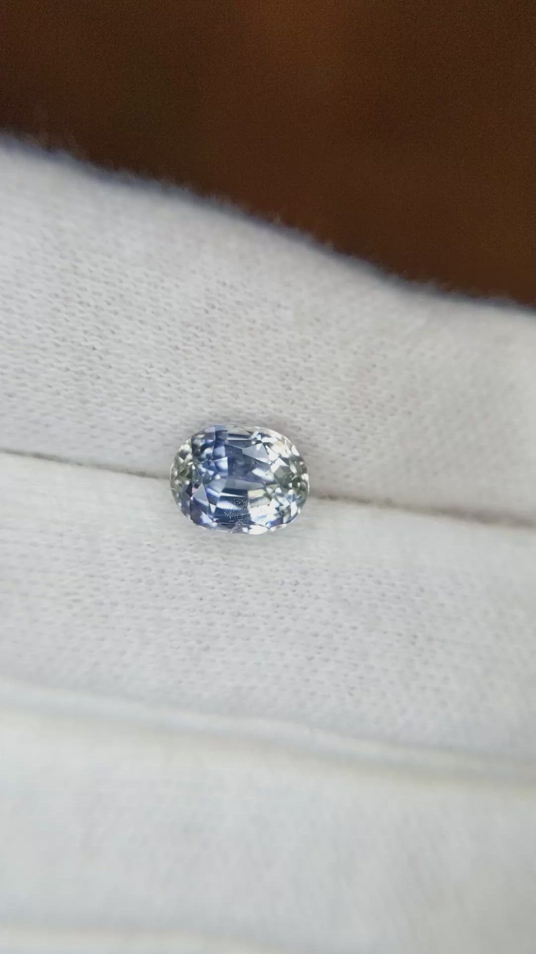 2.25 Ct. Bi Color Sapphire from Ceylon (Sri Lanka) Size Video
