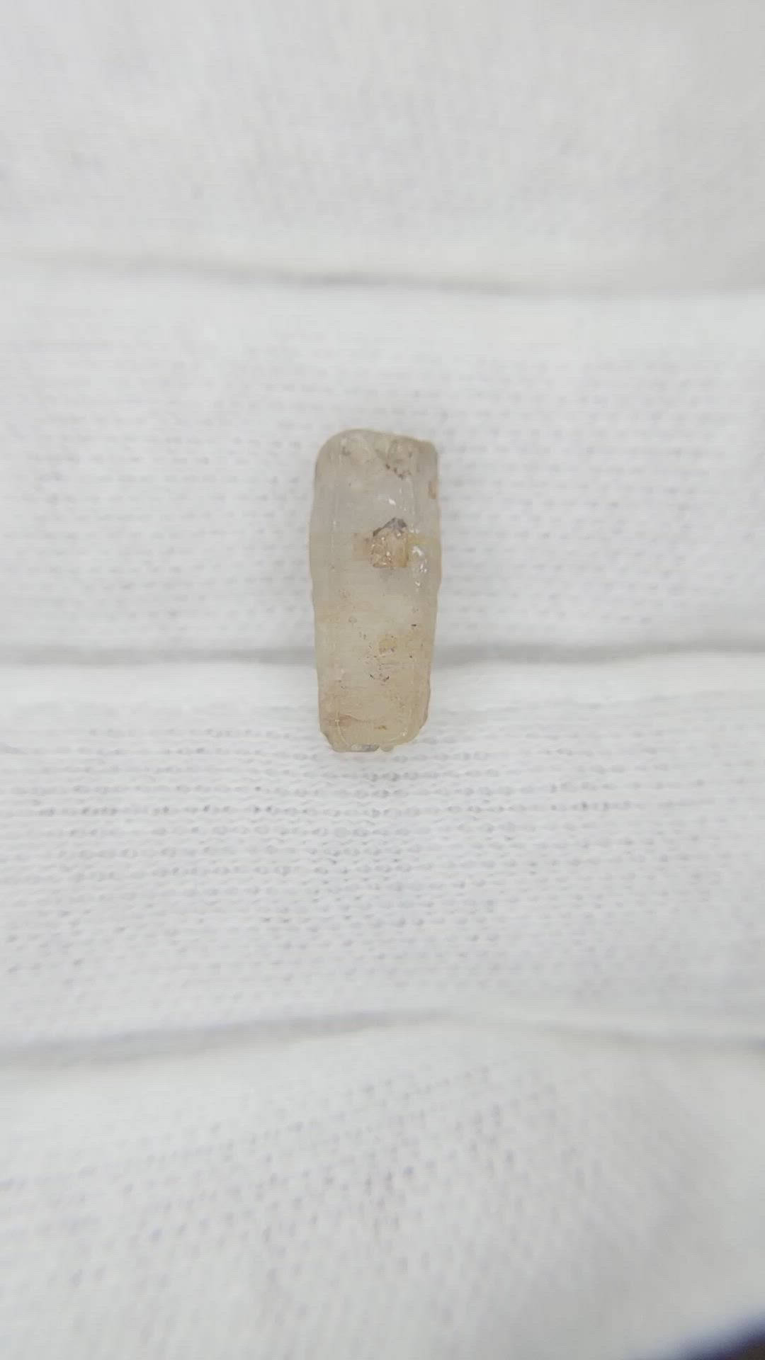 3.22 Ct. White Sapphire Crystal from Ceylon (Sri Lanka) Size Video