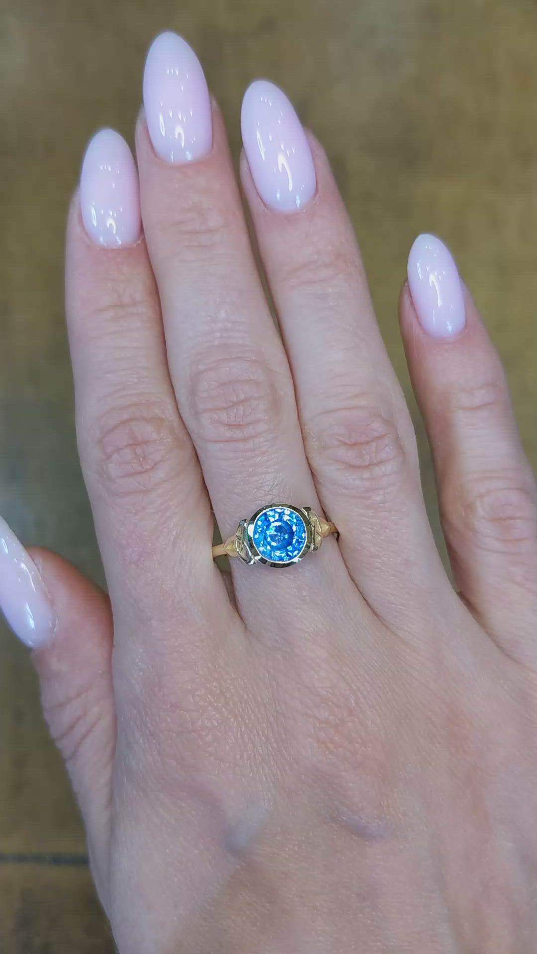 1.76 Ct. Blue Sapphire Bezel Ring, 14K Yellow Gold Size Video
