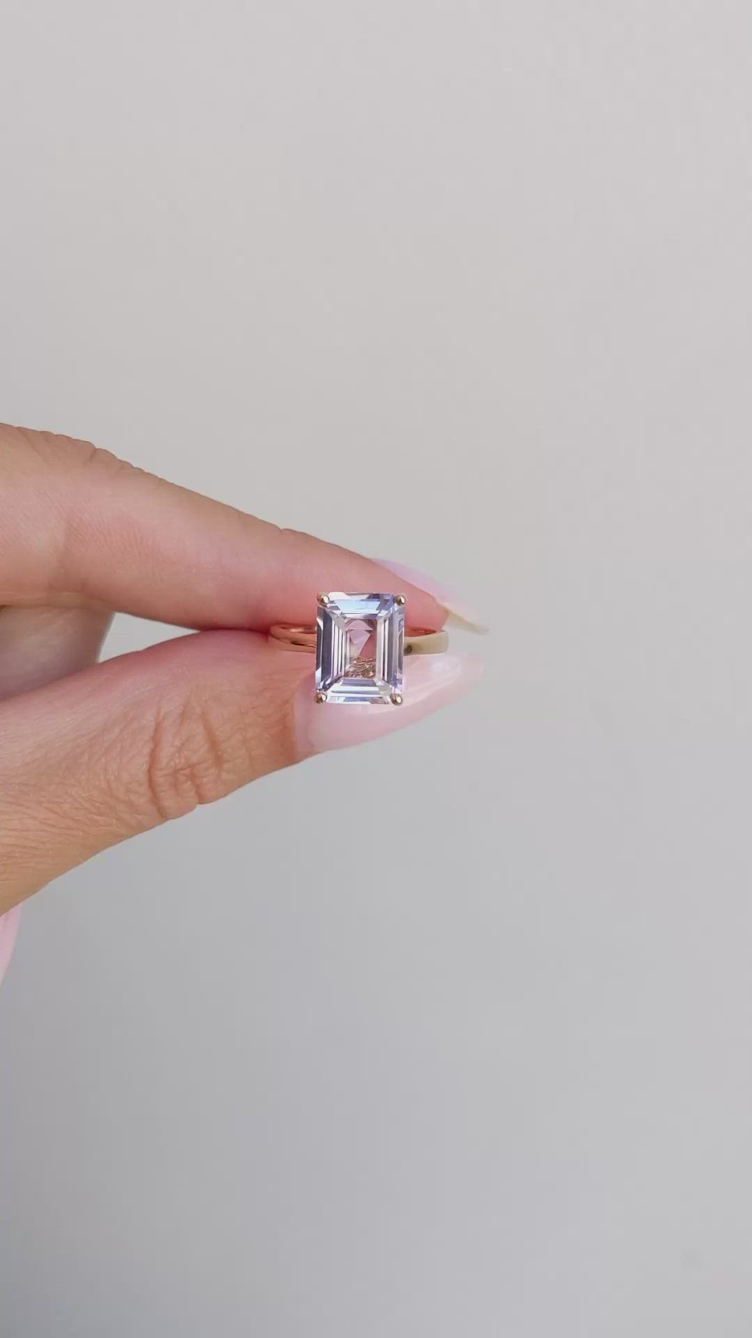 4.08 Ct. Pink Sapphire and Natural Diamond Pave Ring, 18K Rose Gold Size Video