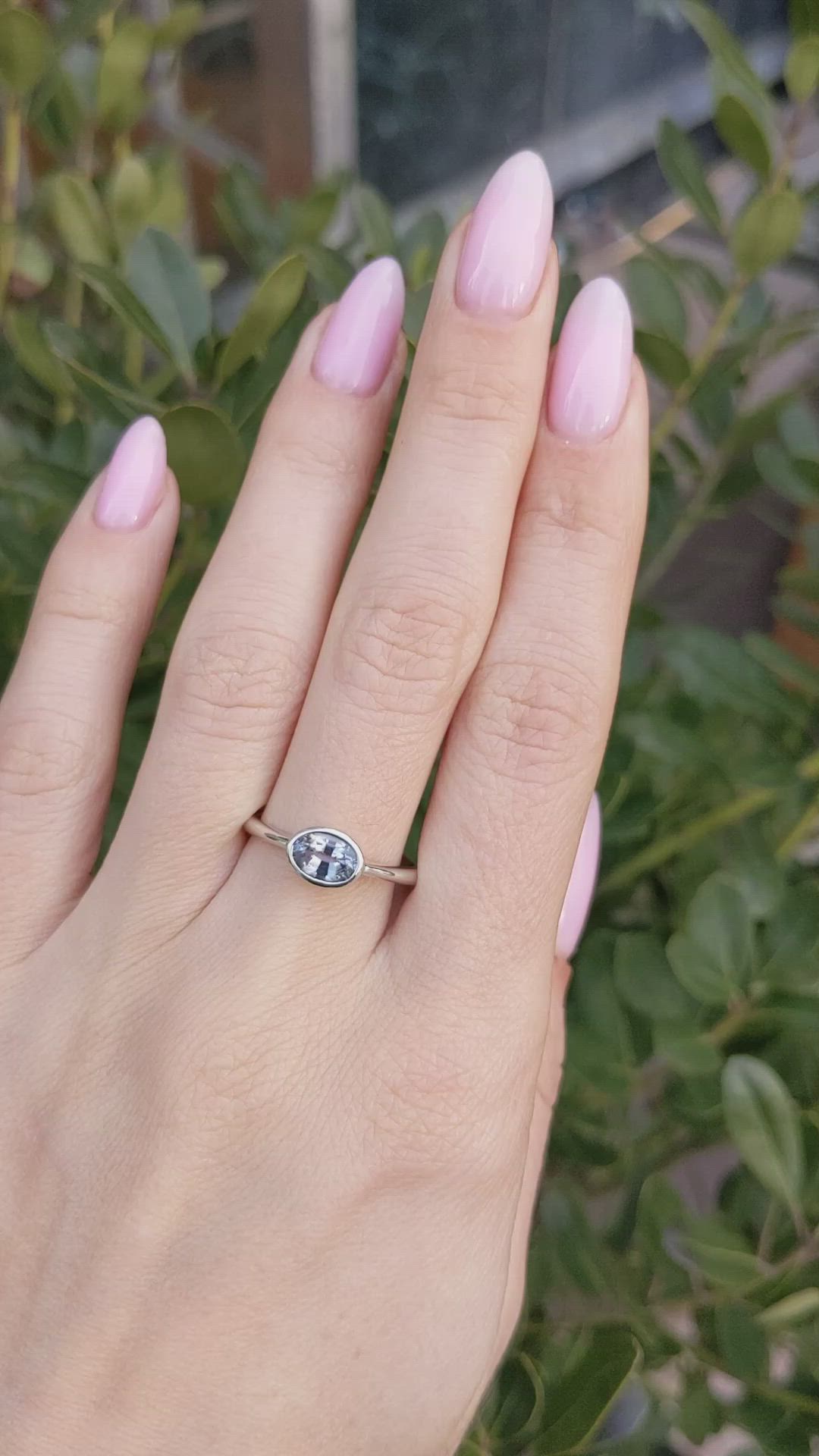 0.92 Ct. Blue Sapphire Bezel Ring, Platinum 950 Size Video