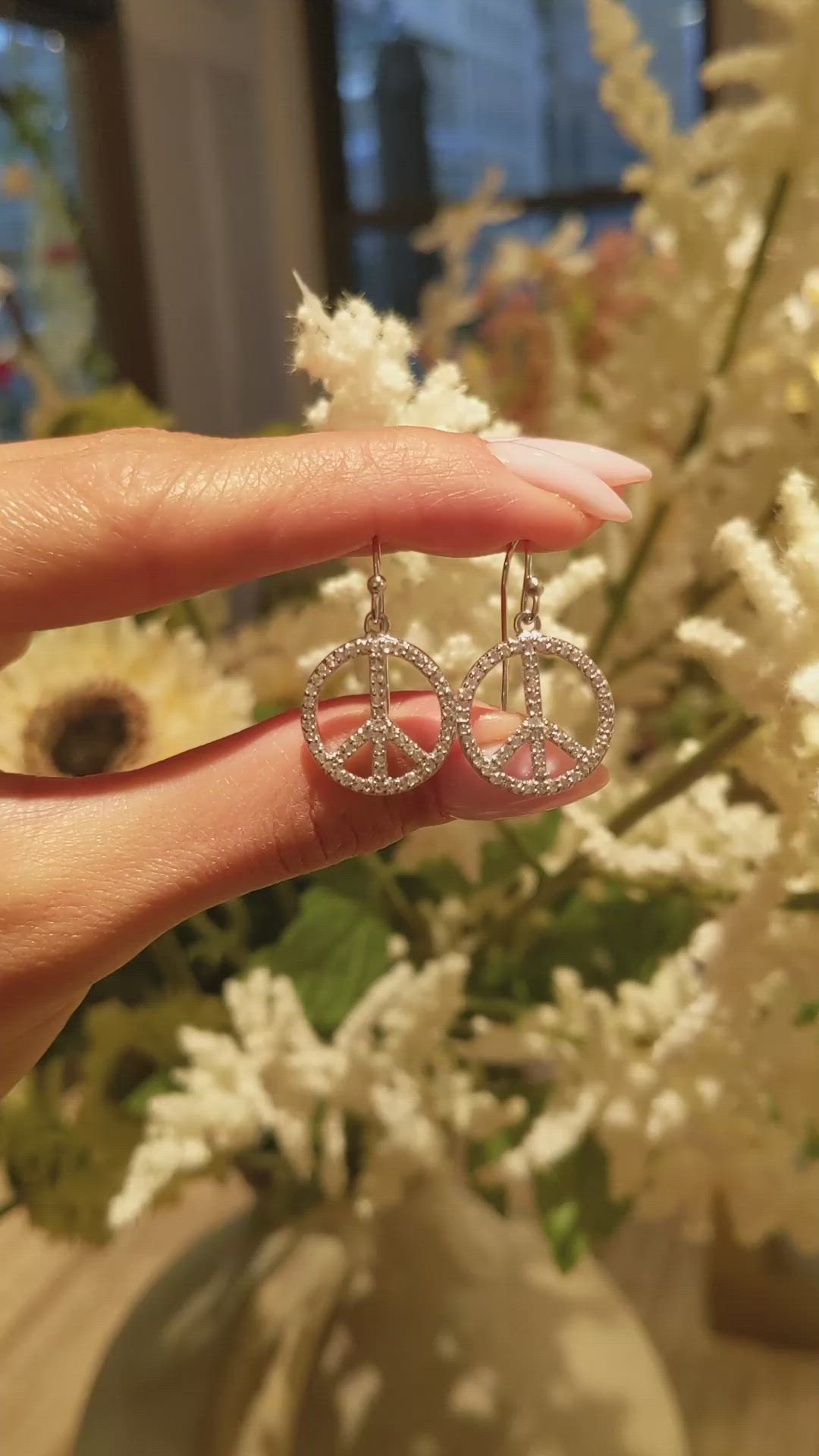 1.40 Ct.Tw.Total Carat Weight White Sapphire Drops Earrings, Silver Size Video