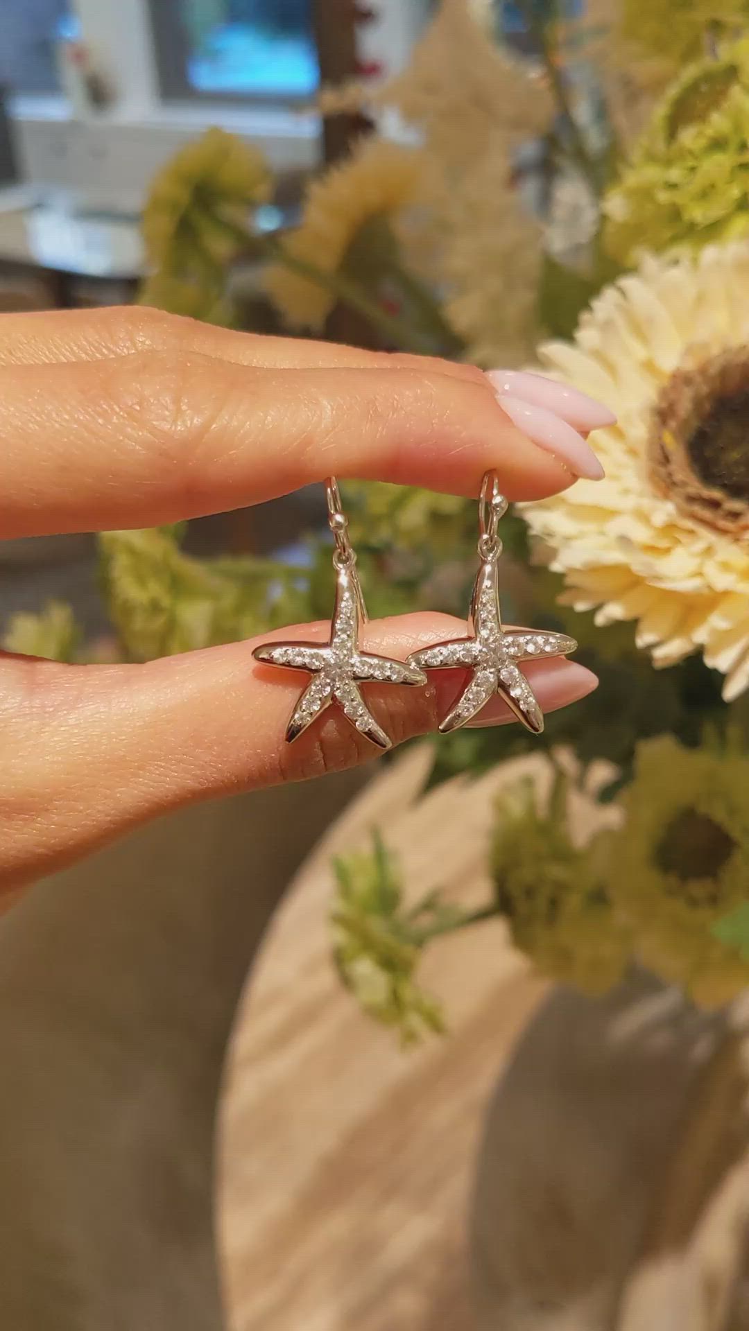 1.20&nbsp;Ct.Tw.Total Carat Weight White Sapphire Pave Earrings, Silver Size Video