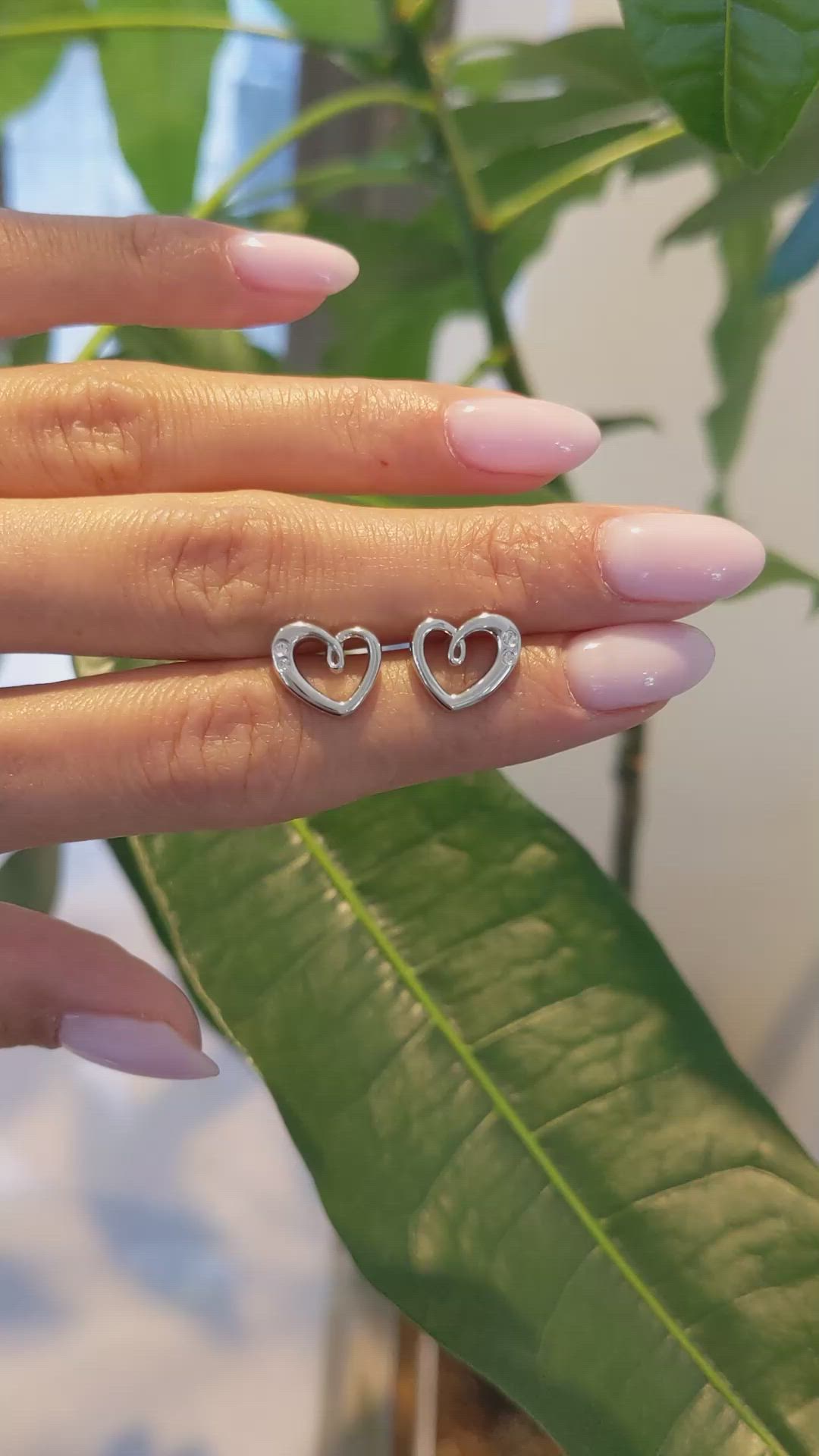 0.10 Ct.Tw.Total Carat Weight White Sapphire Studs Earrings, Silver Size Video