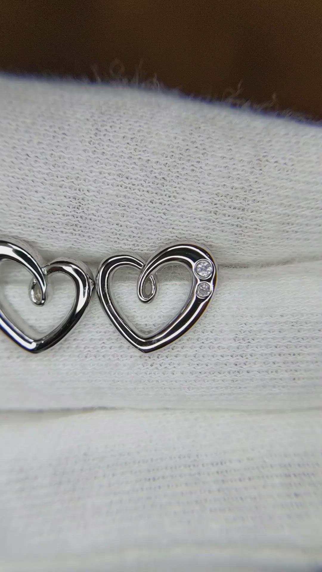 0.10 Ct.Tw. White Sapphire Studs Earrings, Silver Size Video