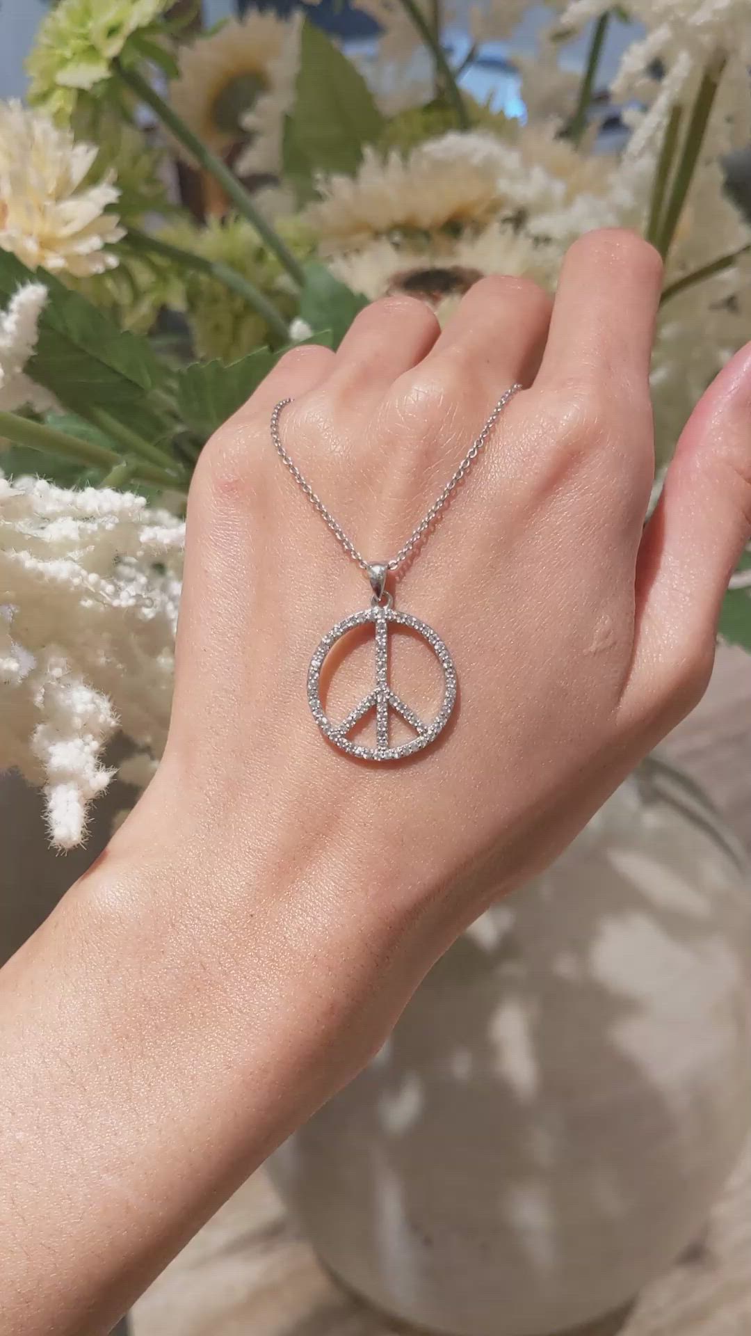 1.70 Ct. White Sapphire Accent Stones Pendant, Silver Size Video