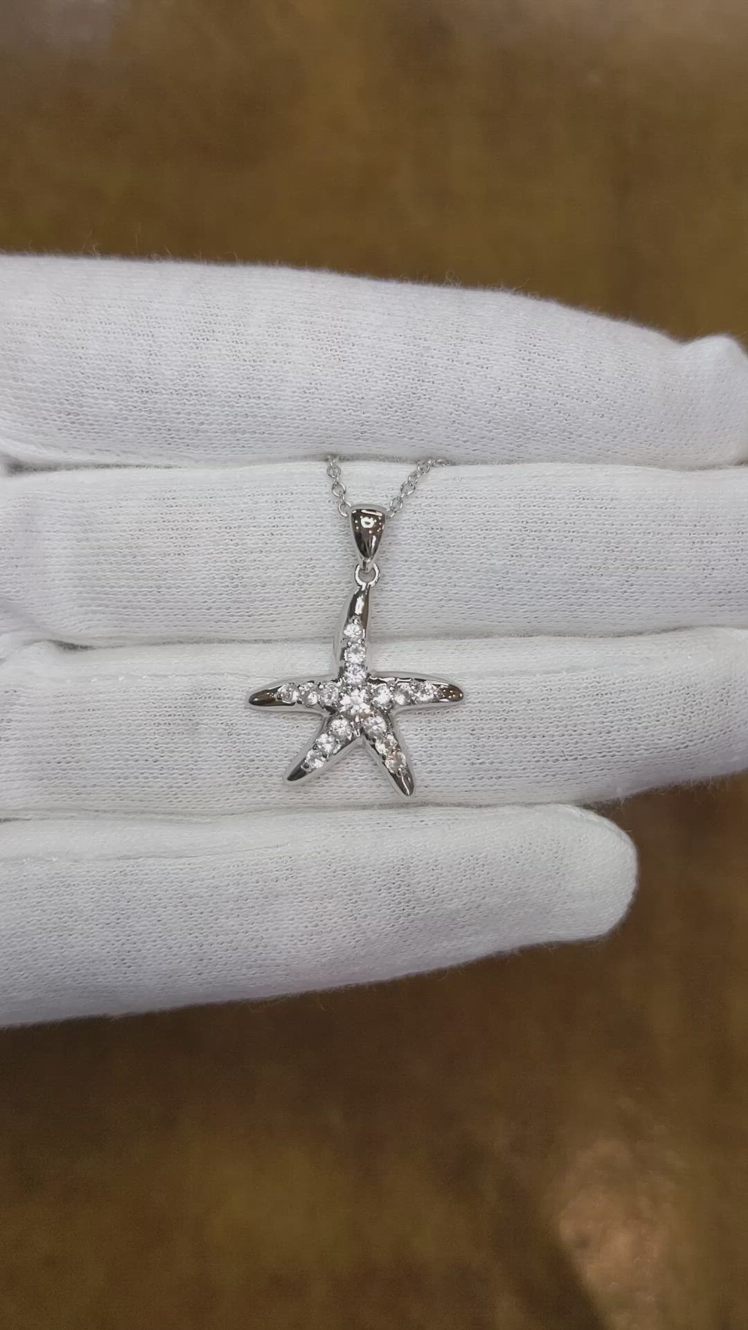 0.78 Ct. White Sapphire Accent Stones Pendant, Silver Size Video