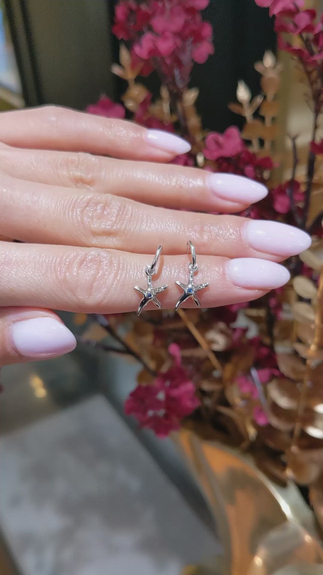 0.02 Ct.Tw.Total Carat Weight White Sapphire Bezel Earrings, Silver Size Video