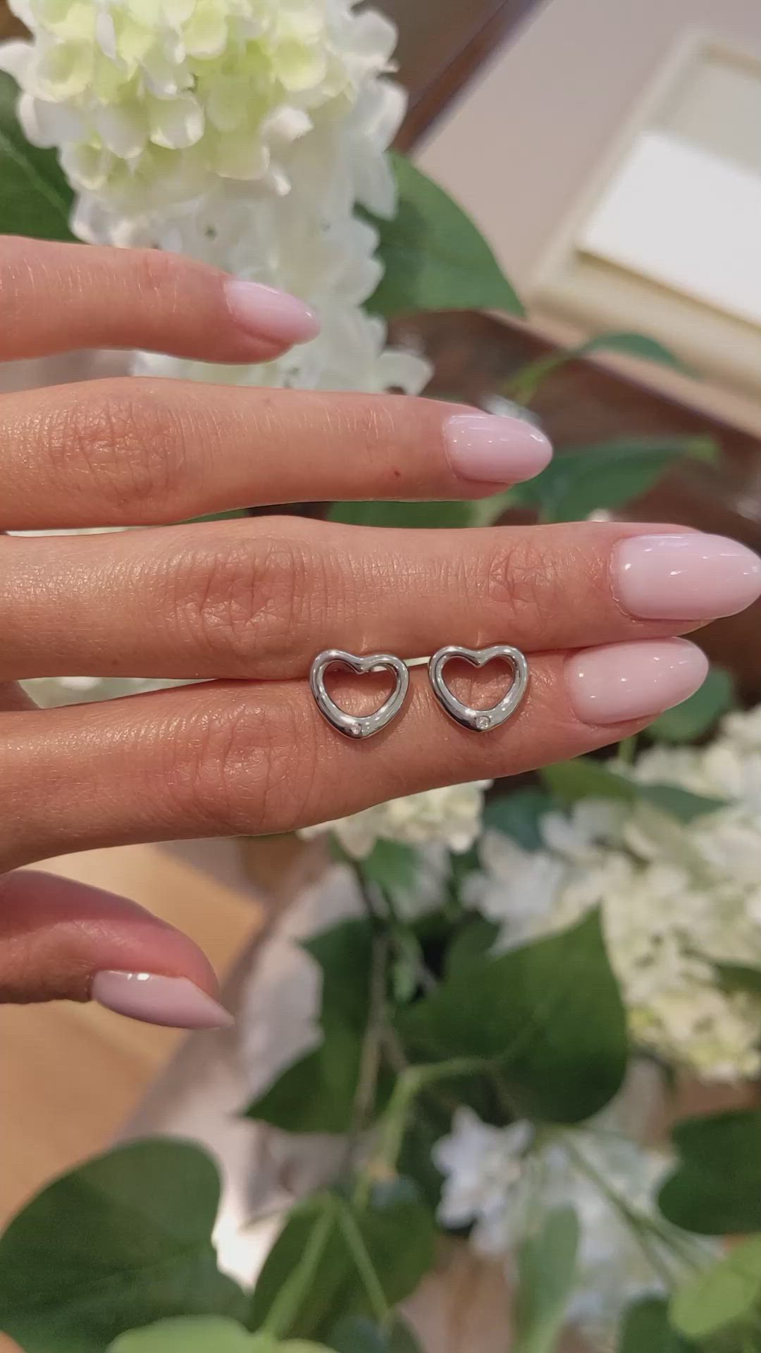 0.02&nbsp;Ct.Tw.Total Carat Weight White Sapphire Studs Earrings, Silver Size Video