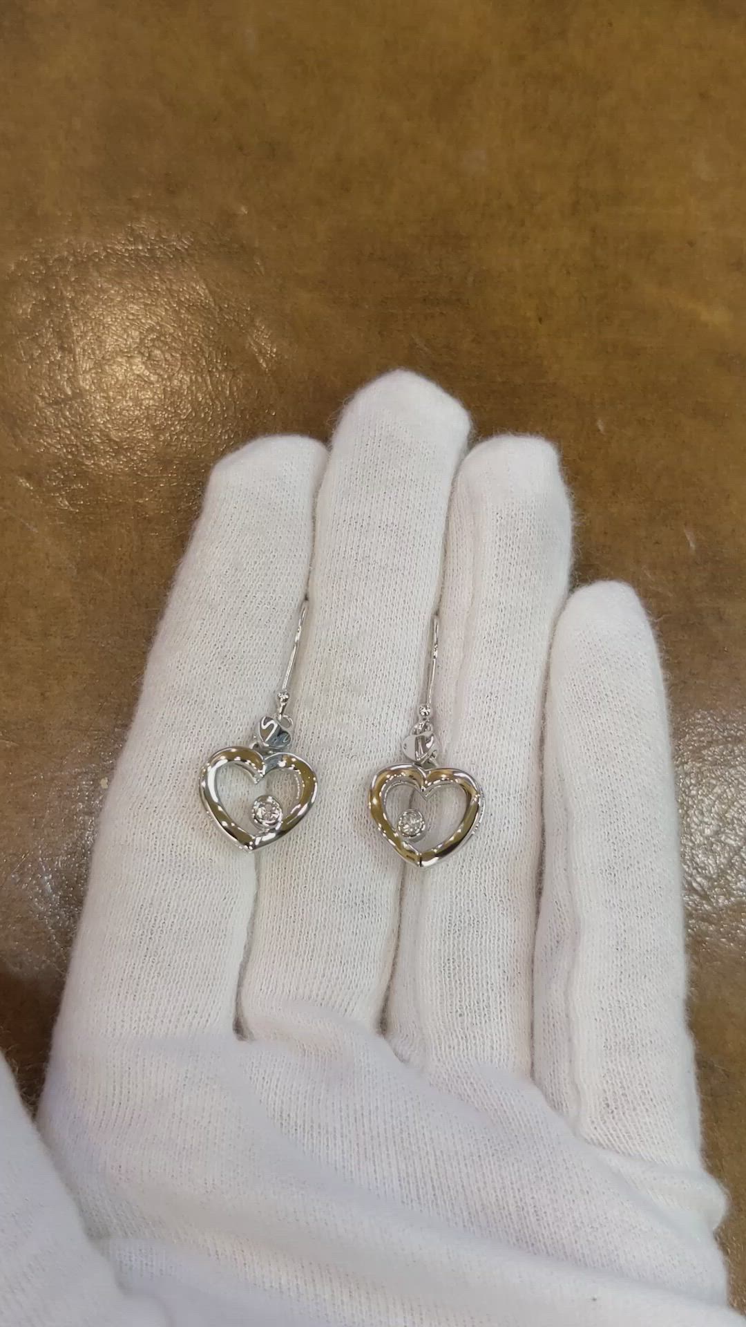 0.10 Ct.Tw. White Sapphire Drops Earrings, Silver Size Video