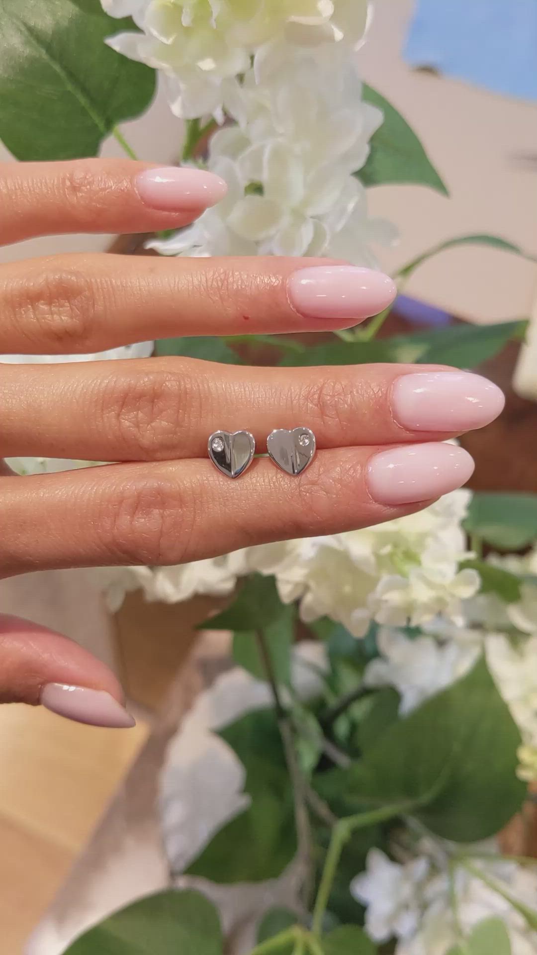 0.04&nbsp;Ct.Tw.Total Carat Weight White Sapphire Studs Earrings, Silver Size Video