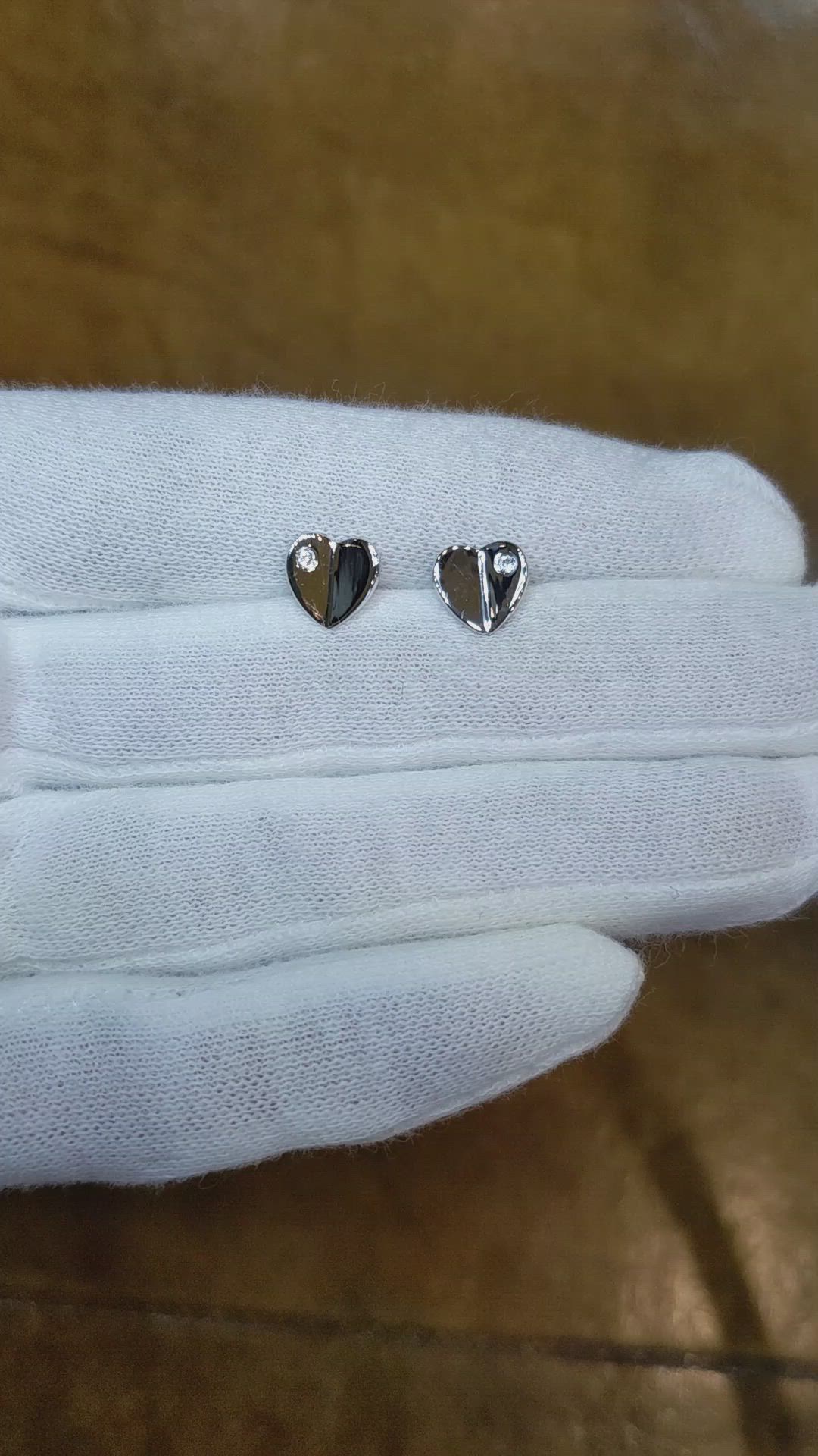 0.04 Ct.Tw. White Sapphire Studs Earrings, Silver Size Video