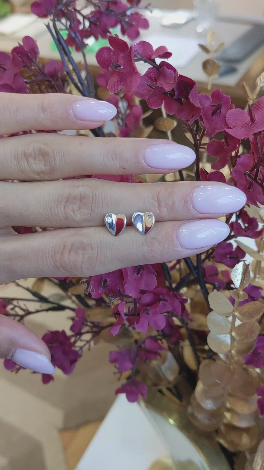 0.04&nbsp;Ct.Tw.Total Carat Weight White Sapphire Studs Earrings, Silver Size Video