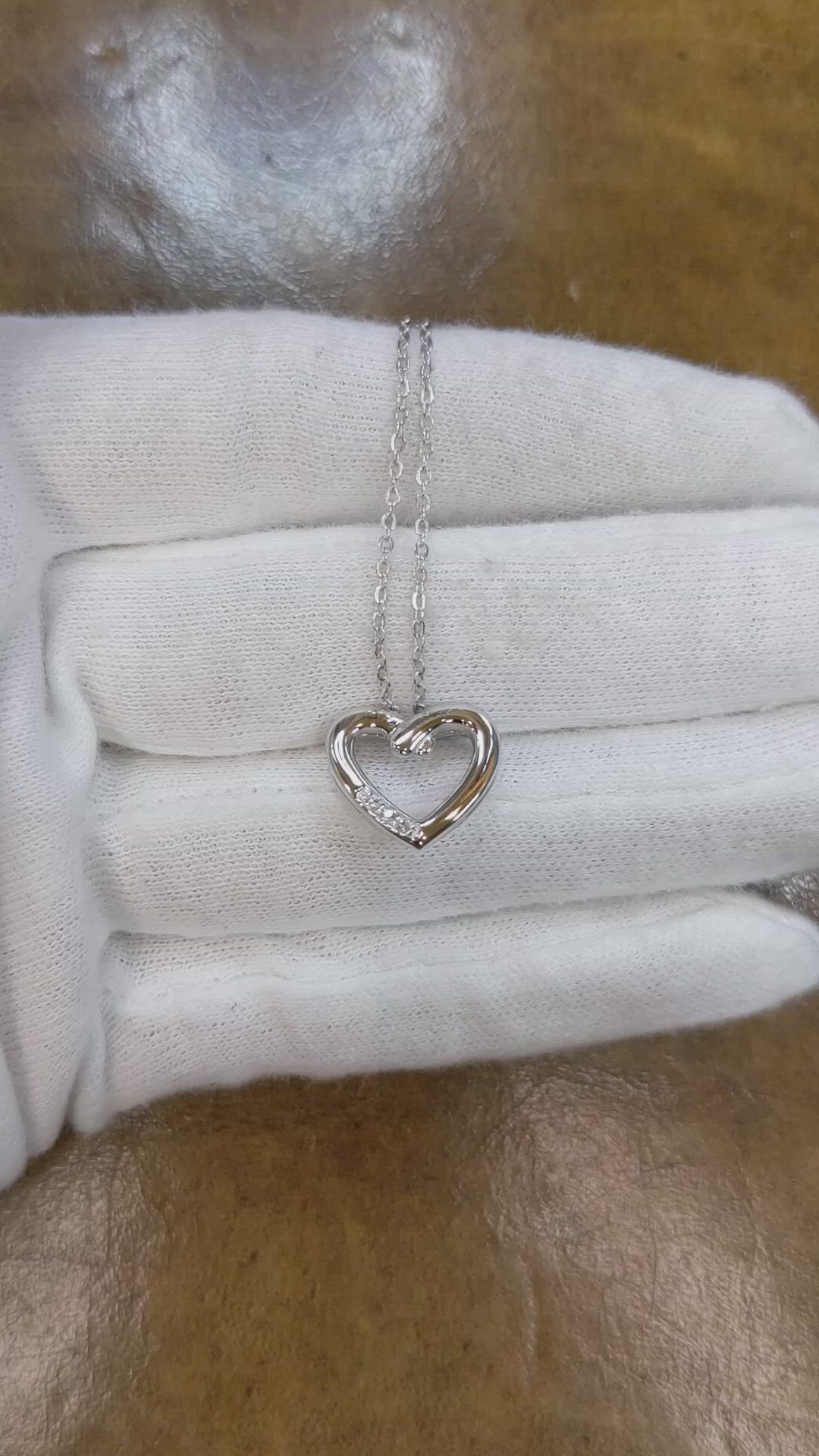 0.03 Ct. White Sapphire Accent Stones Pendant, Silver Size Video