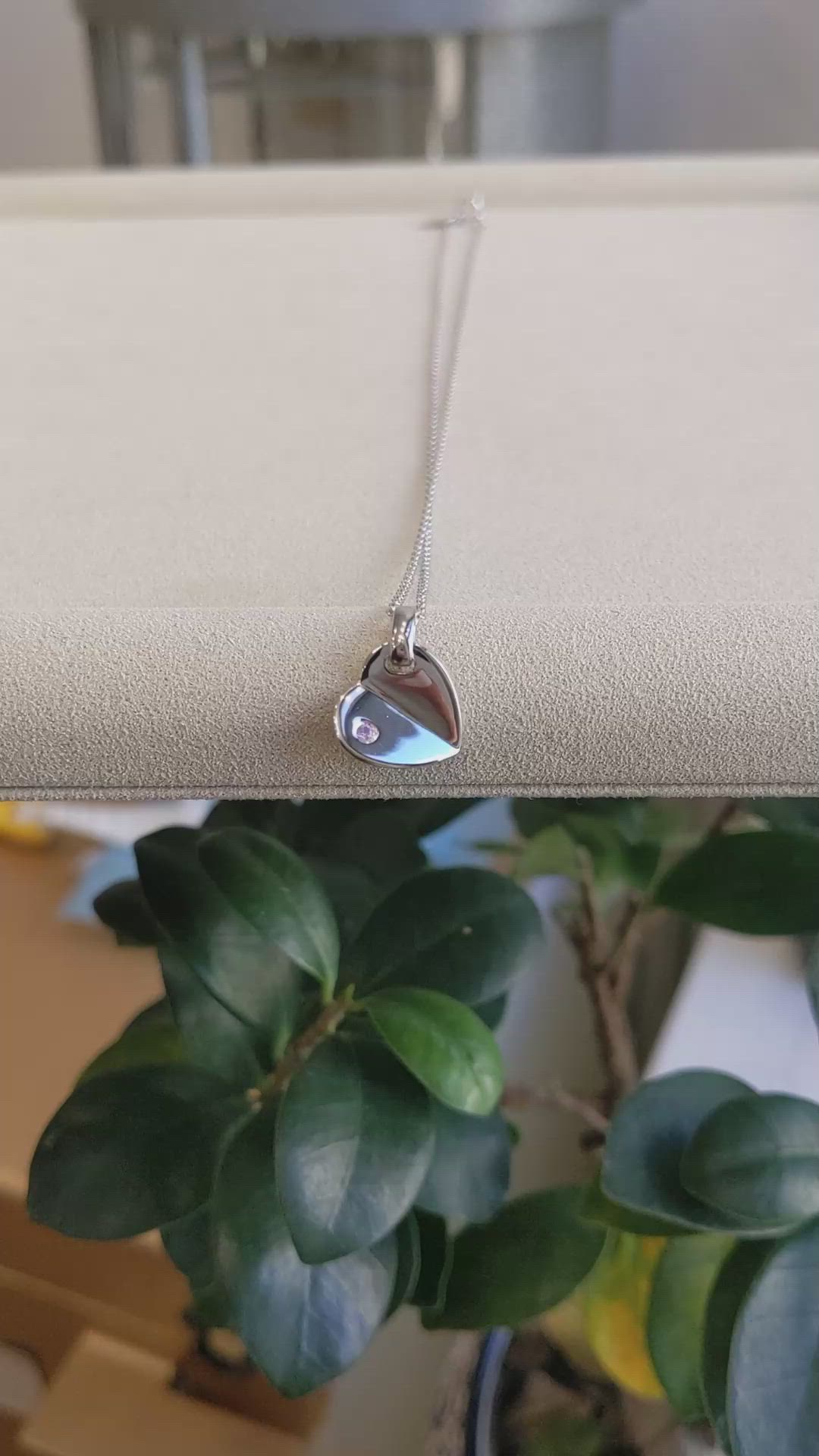 0.03 Ct. Pink Sapphire Solitaire Pendant, Silver Size Video