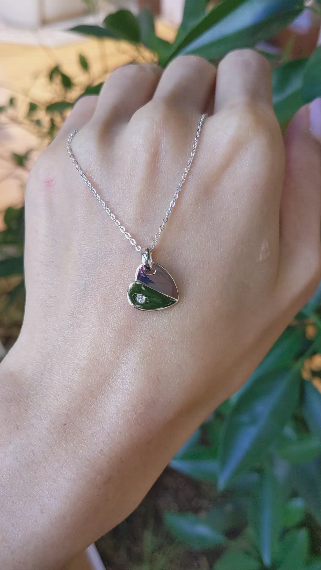 0.03 Ct. White Sapphire Solitaire Pendant, Silver Size Video