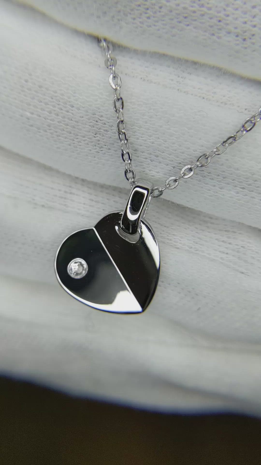 0.03 Ct. White Sapphire Solitaire Pendant, Silver Size Video