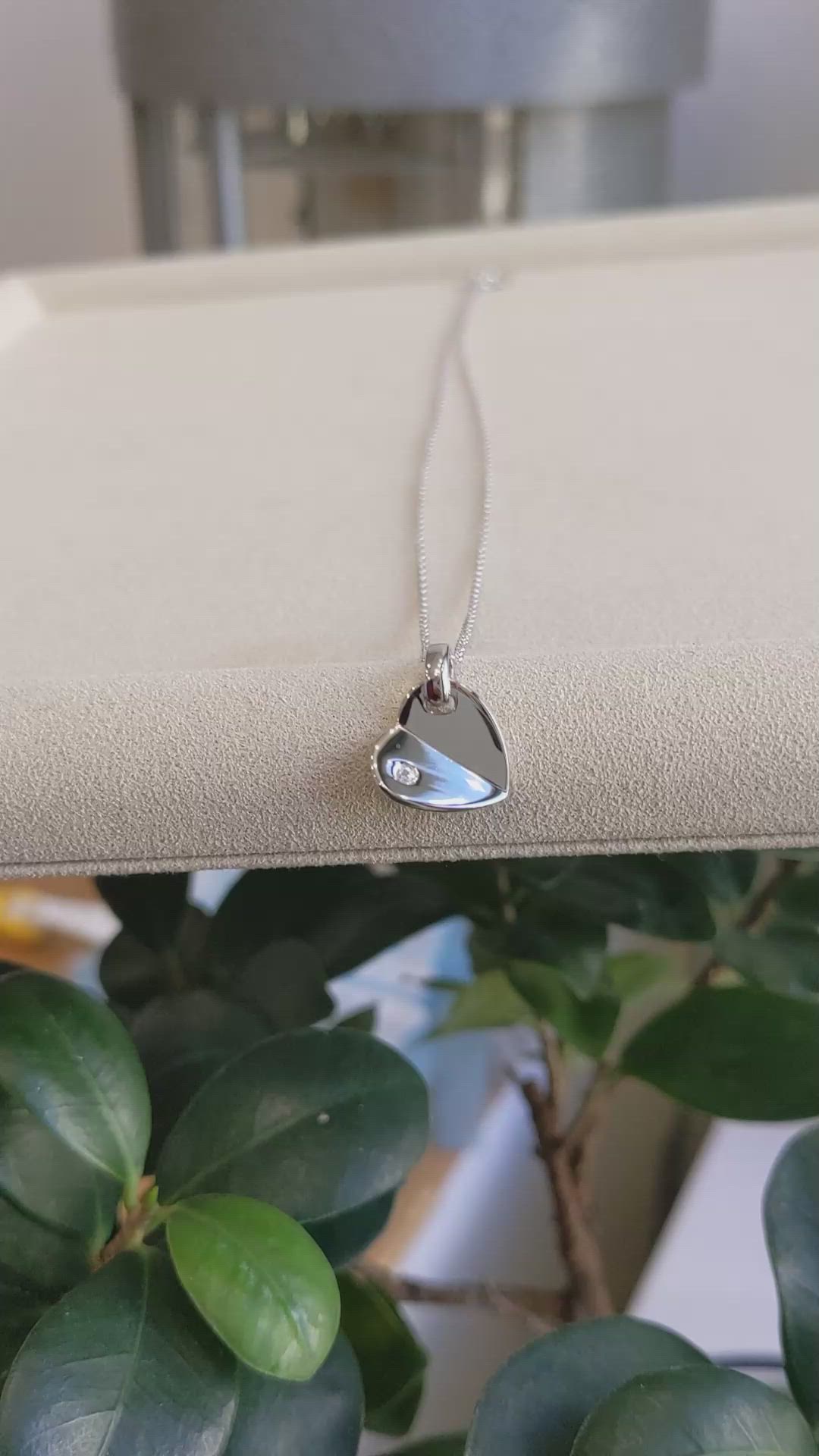 0.03 Ct. White Sapphire Solitaire Pendant, Silver Size Video