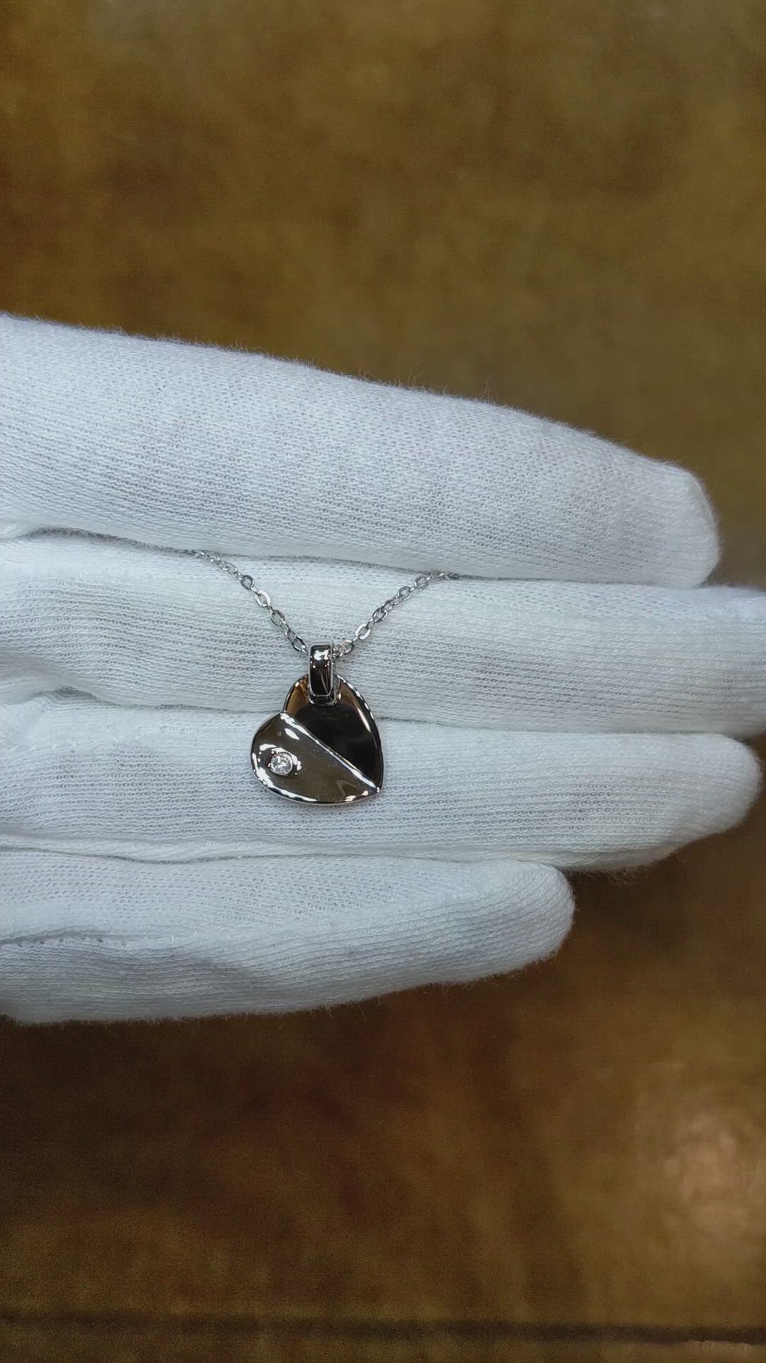 0.03 Ct. White Sapphire Solitaire Pendant, Silver Size Video