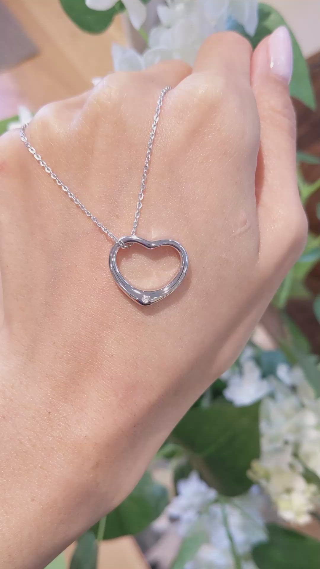0.02 Ct. White Sapphire Solitaire Pendant, Silver Size Video